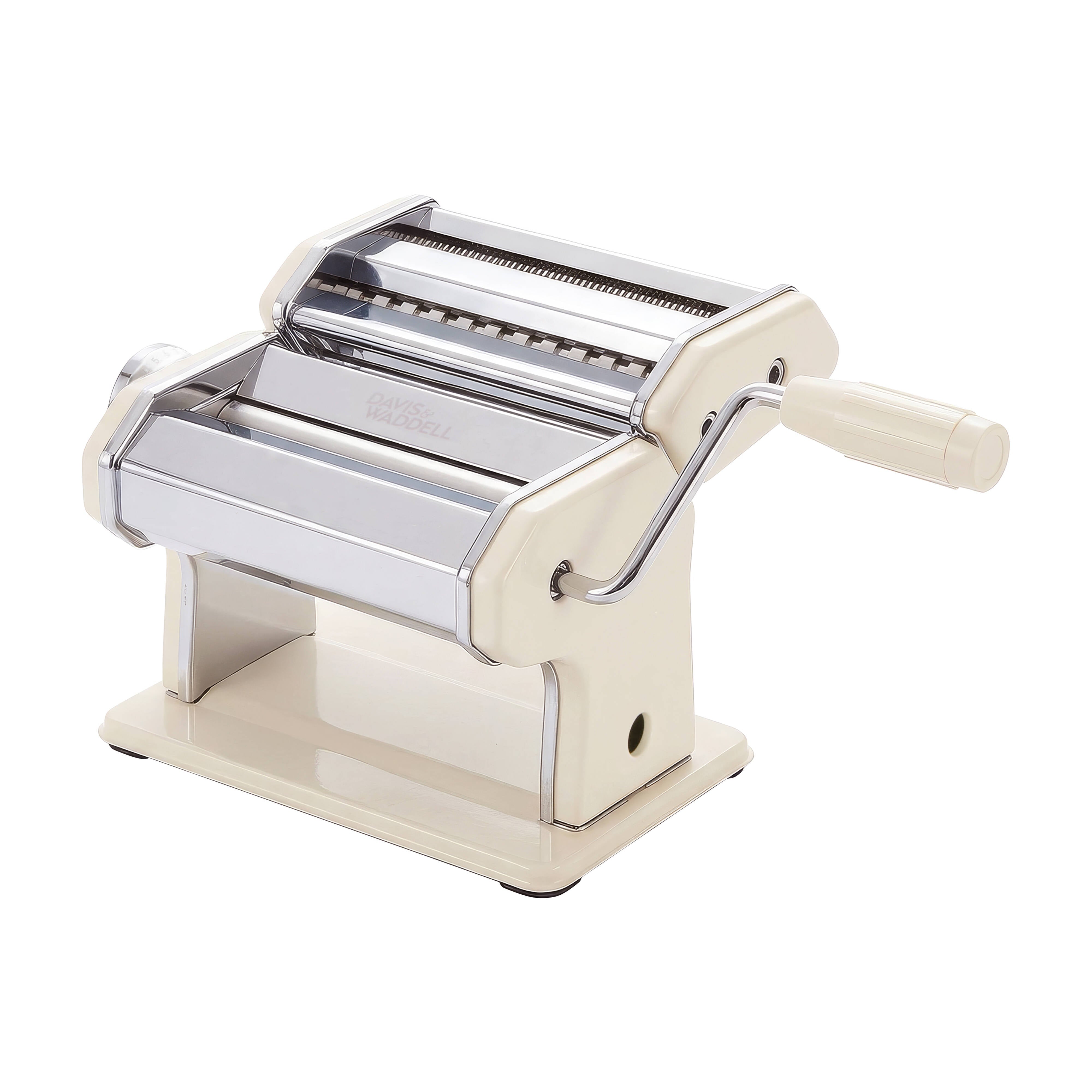 Davis & Waddell Extra Wide Pasta Maker Stainless Steel & Cream