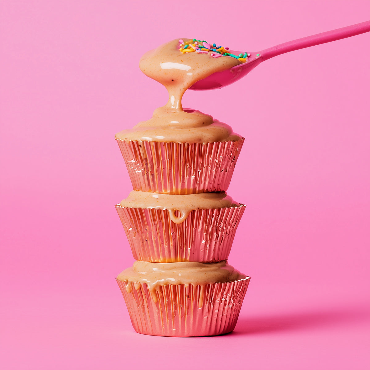 Papyrus Medium Foil Baking Cups Base Rose Gold 44mm 50 Pack