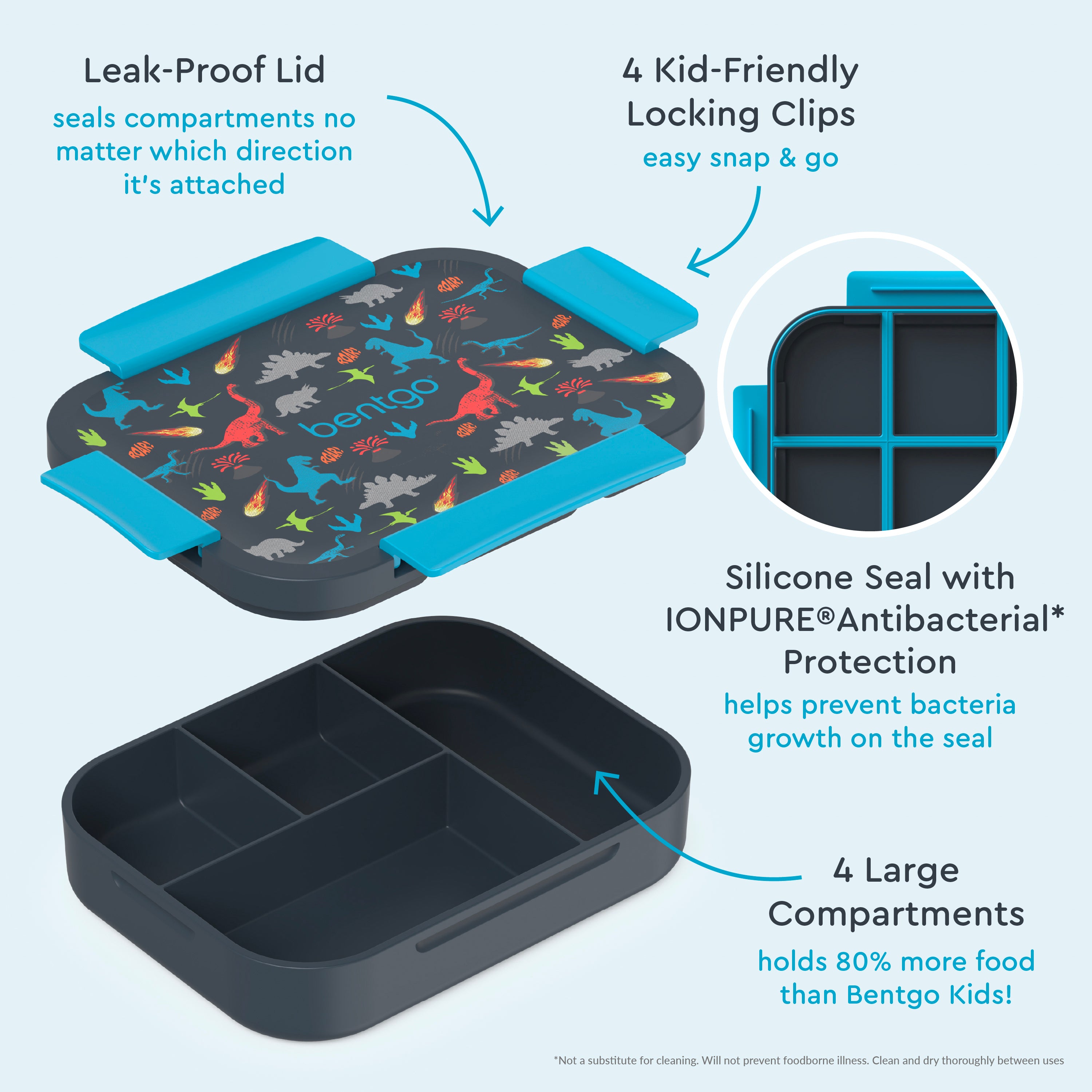 Bentgo Snap & Go Lunch Box - Dinosaurs