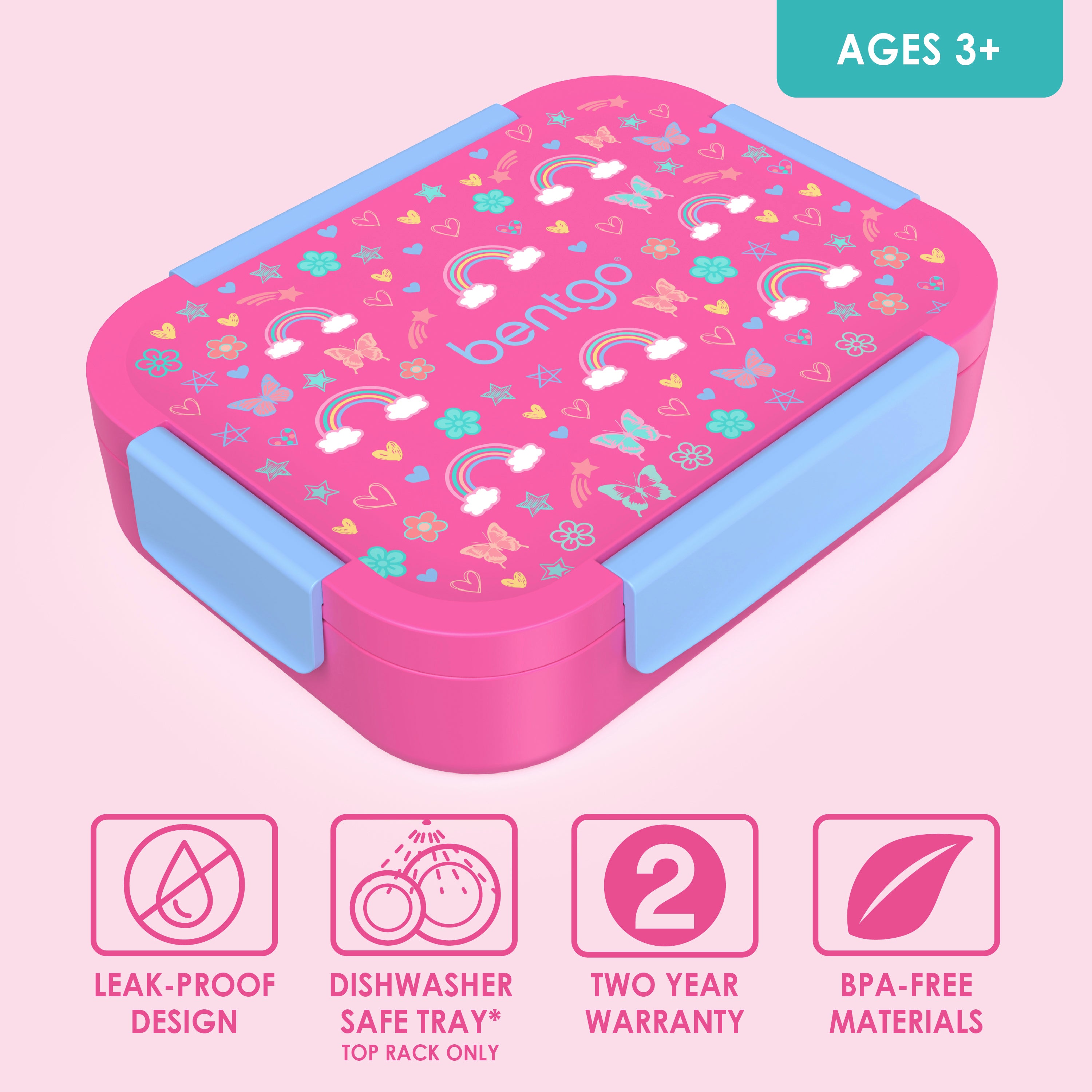 Bentgo Snap & Go Lunch Box - Rainbows/Butterflies