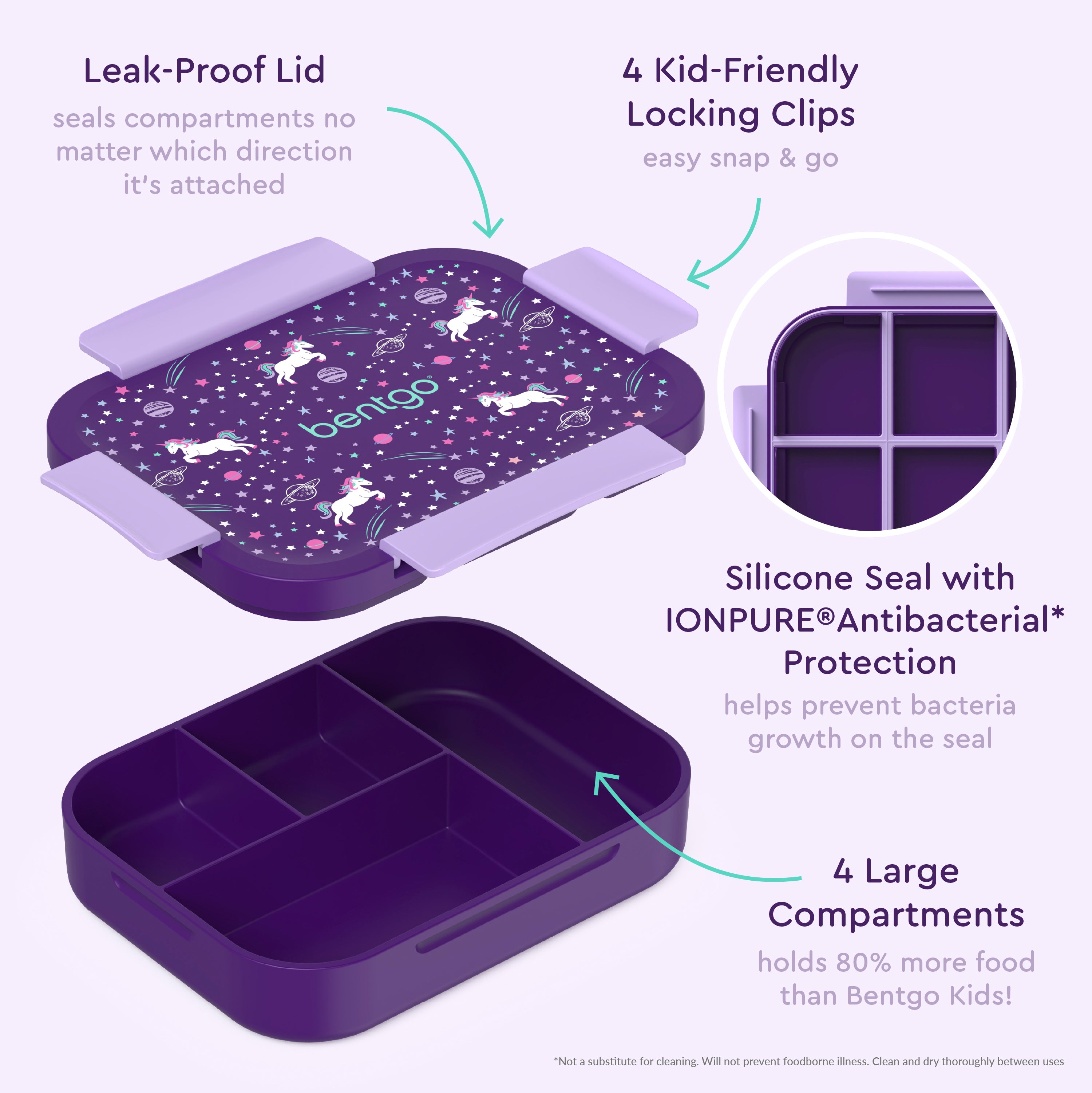 Bentgo Snap & Go Lunch Box - Unicorns