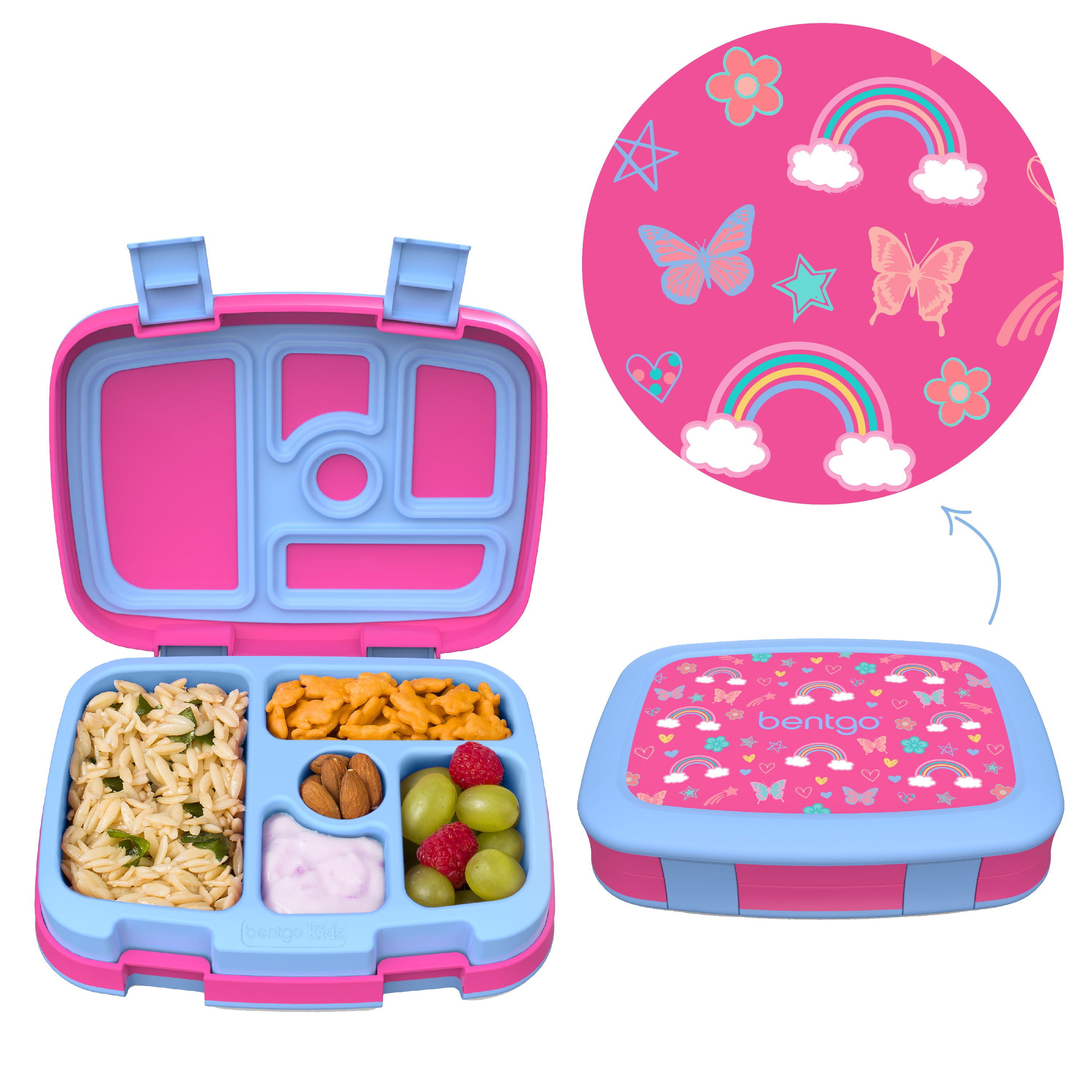Bentgo Prints Lunch Box - Rainbows/Butterflies
