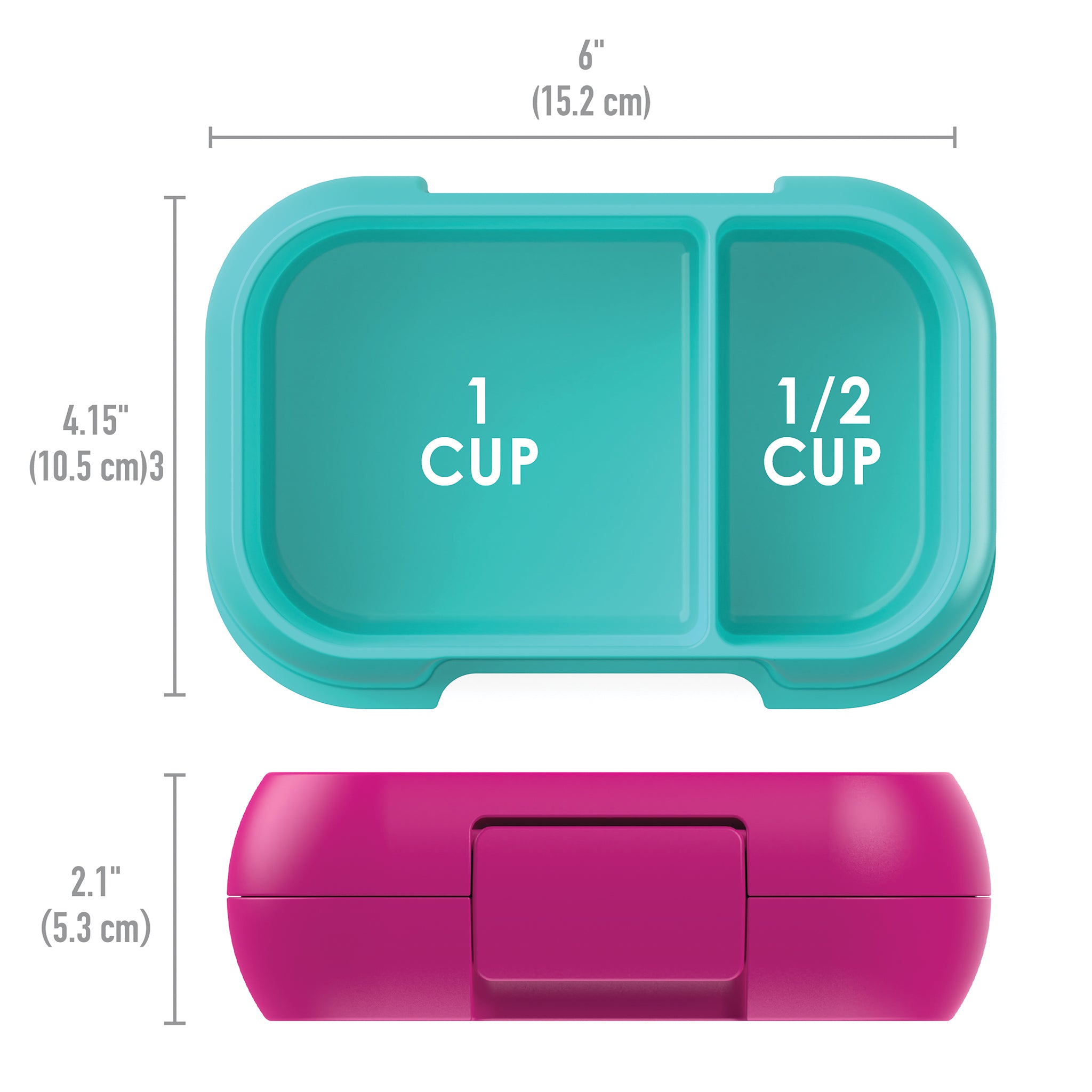 Bentgo Snack Container - Fuchsia/Teal