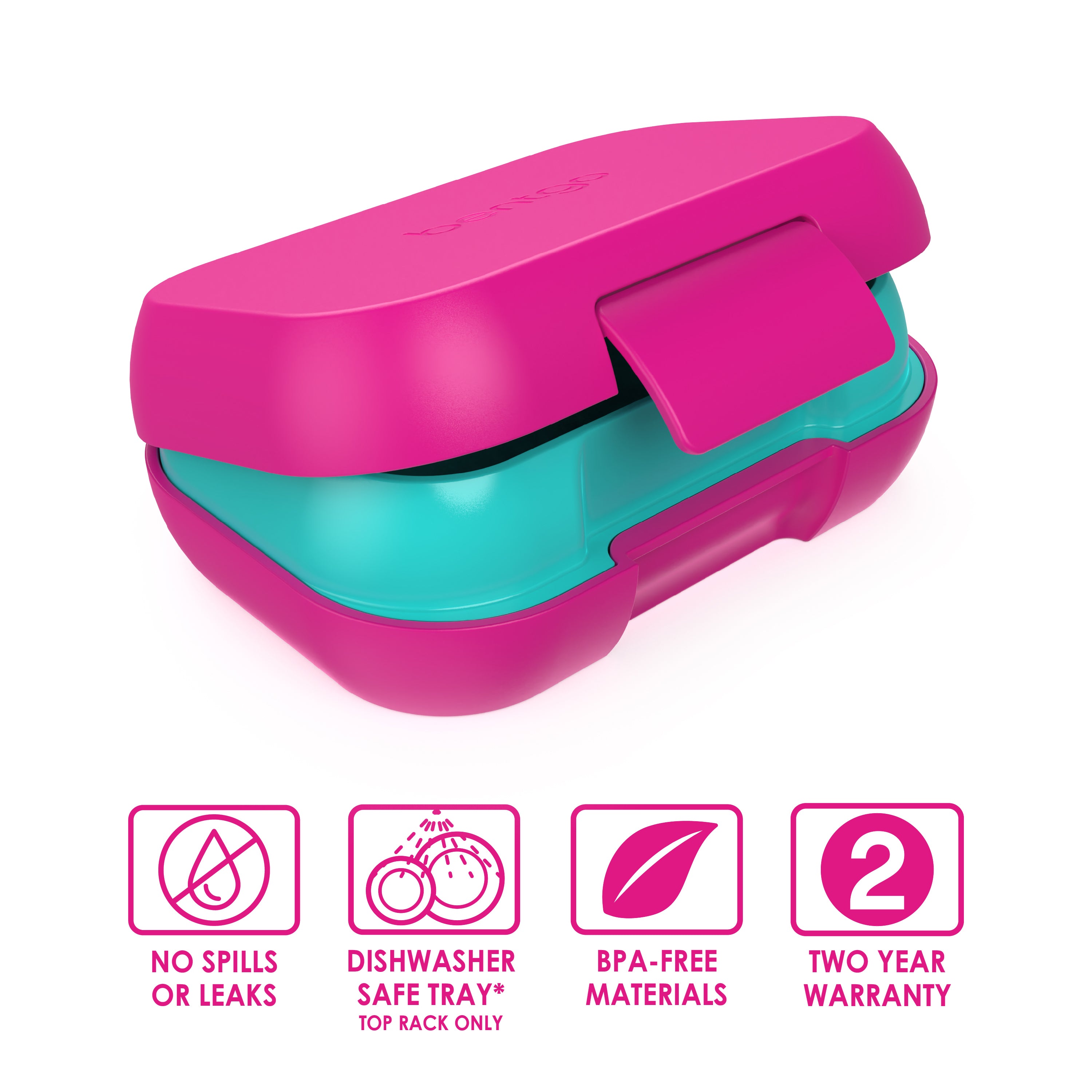 Bentgo Snack Container - Fuchsia/Teal