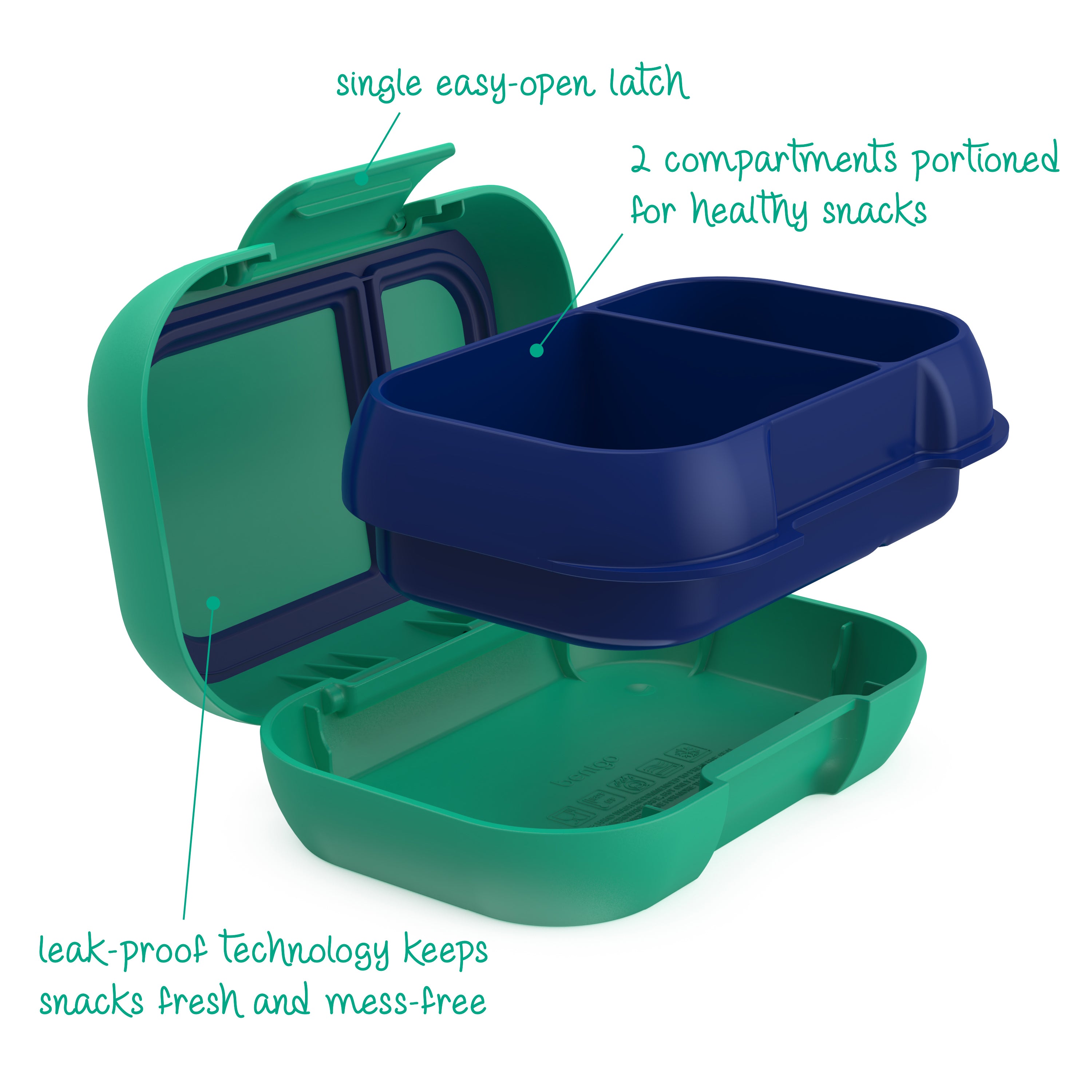 Bentgo Snack Container - Green/Royal