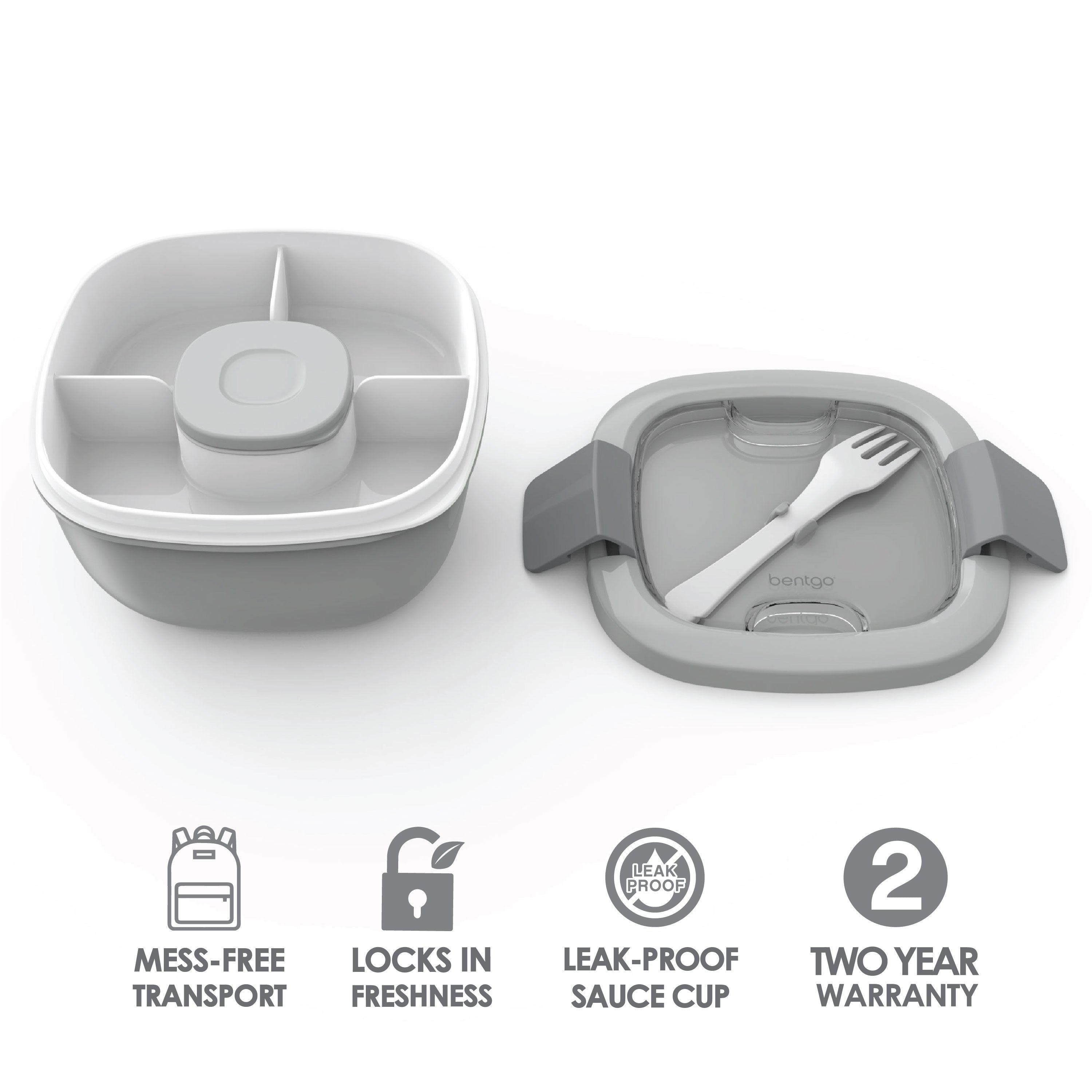 Bentgo Salad All-In-One Salad Container - Grey