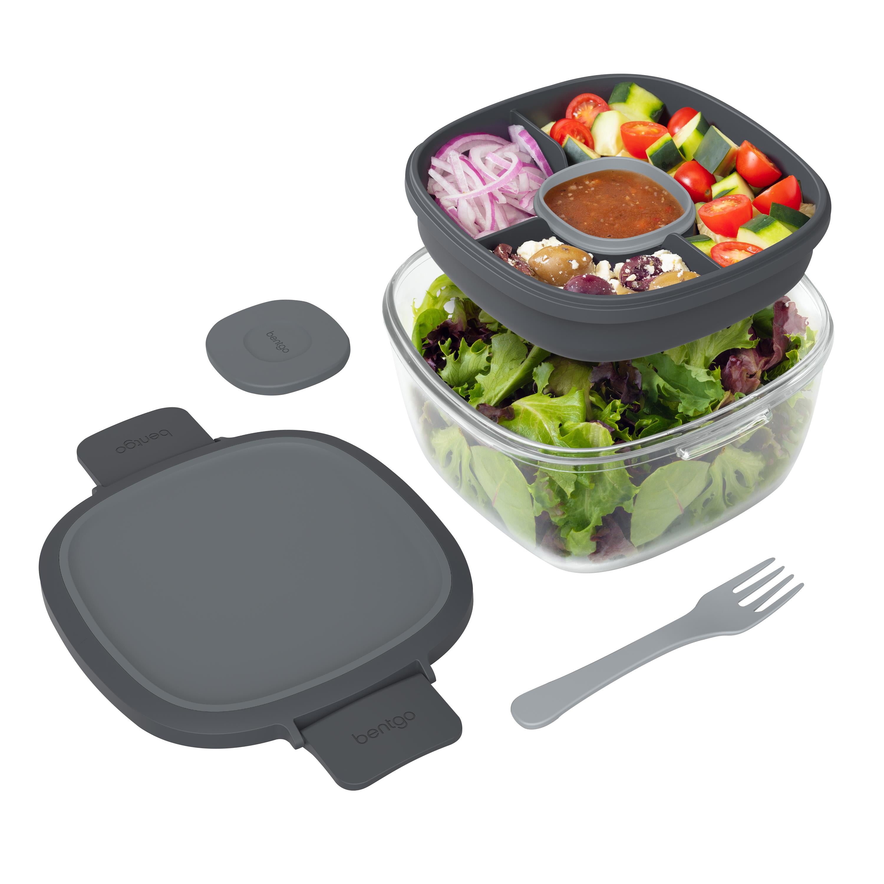 Bentgo All-In-One Glass Salad Container - Dark Grey