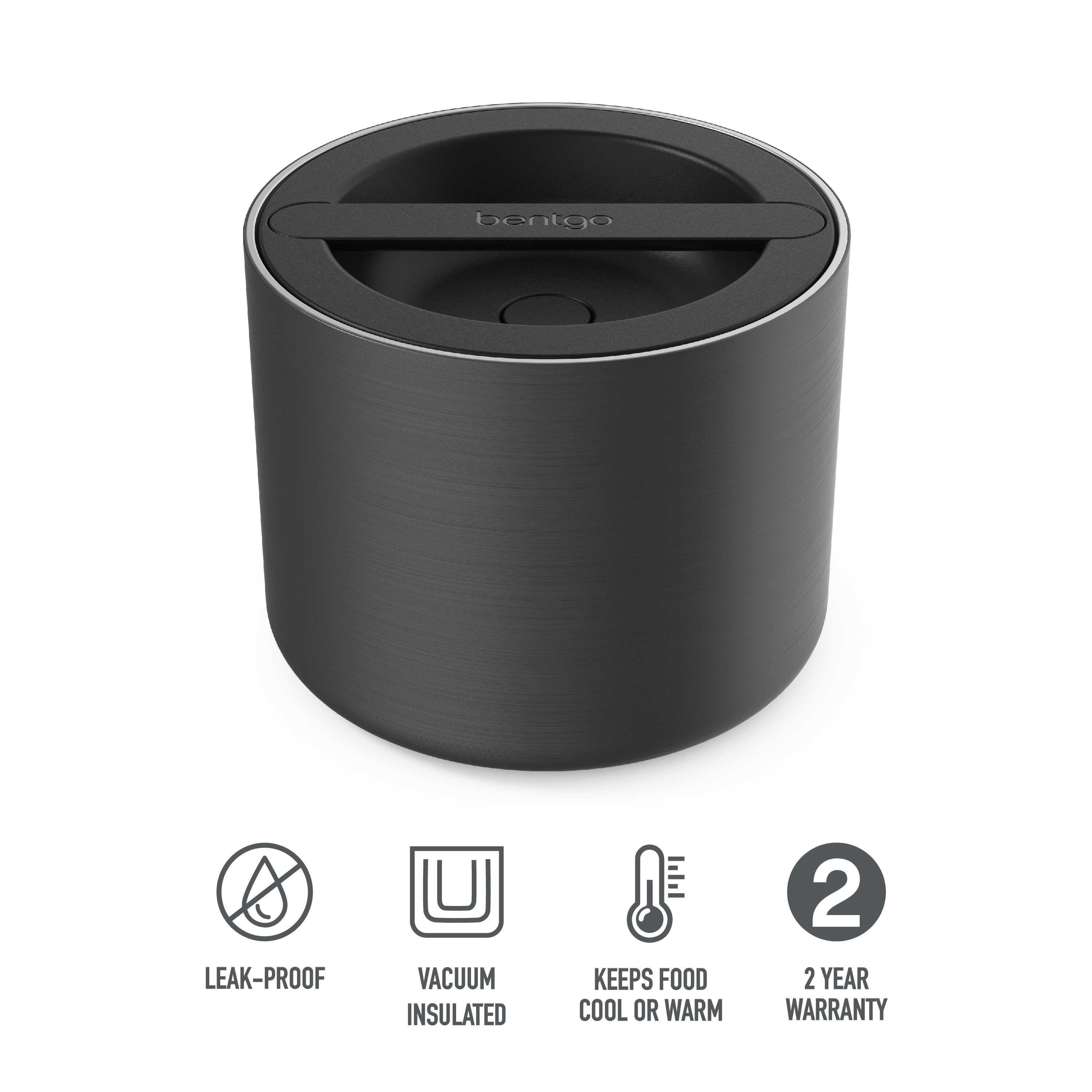 Bentgo S/S Insulated Food Container 560ml - Carbon Black