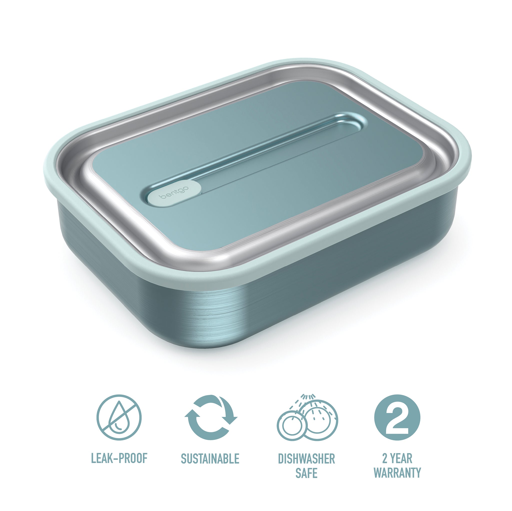 Bentgo Microsteel Lunch Box 5 Cup/1200ml - Aqua