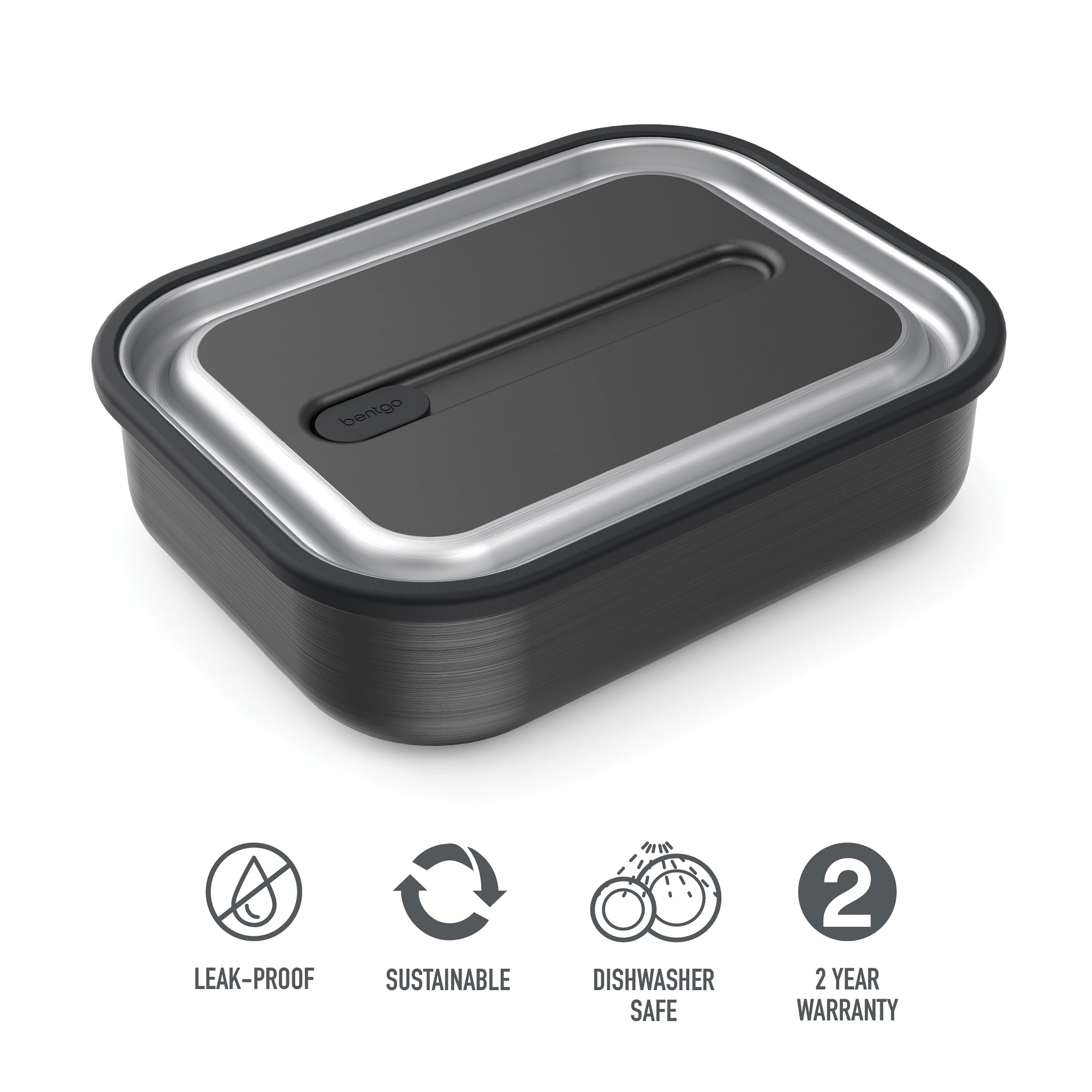 Bentgo Microsteel Lunch Box 5 Cup/1200ml - Carbon Black