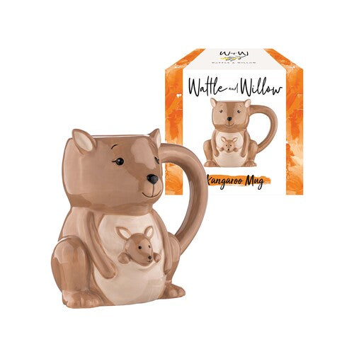 Wattle and Willow Aussie Mates Kangaroo Mug