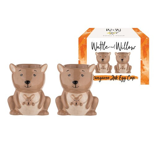 Wattle and Willow Aussie Mates Kangaroo 2pk Egg Cup