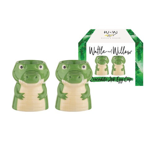 Wattle and Willow Aussie Mates Crocodile 2pk Egg Cup