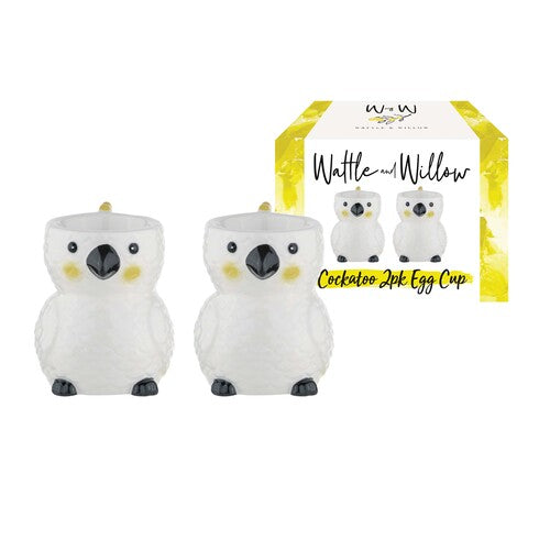Wattle and Willow Aussie Mates Cockatoo 2pk Egg Cup