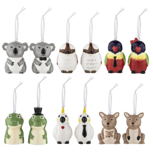 Wattle and Willow Aussie Mates 2pk Decoration