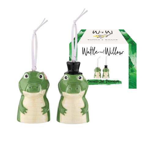 Wattle and Willow Aussie Mates Crocodile 2pk Decoration