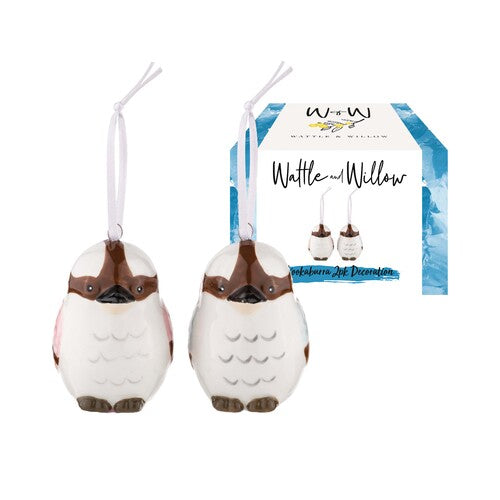 Wattle and Willow Aussie Mates Kookaburra 2pk Decoration
