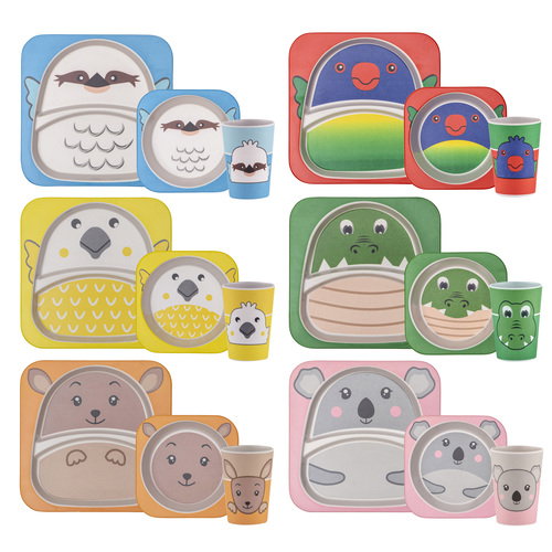 Wattle and Willow Aussie Mates 3pc Kids Dinner Set