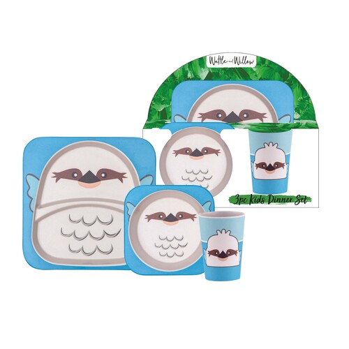 Wattle and Willow Aussie Mates Kookaburra 3pc Kids Dinner Set