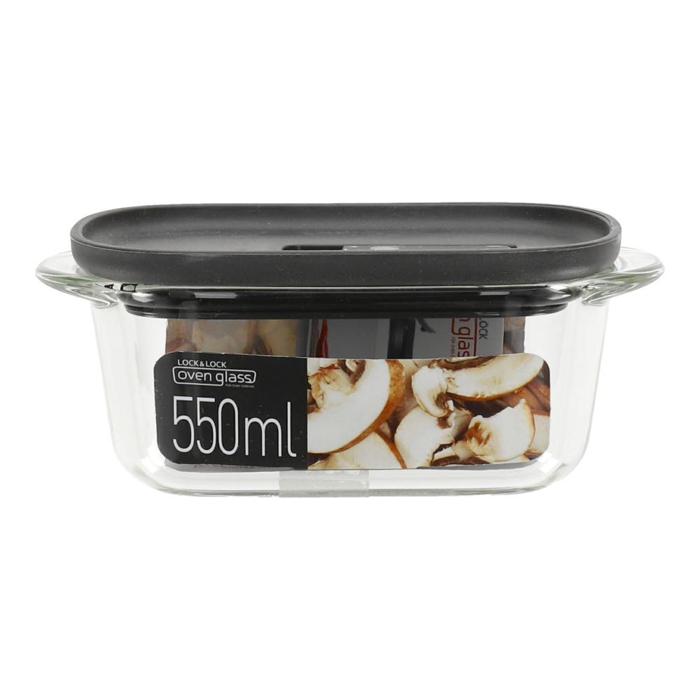LocknLock Oven Glass Rectangular Container with Steam Vent 550ml