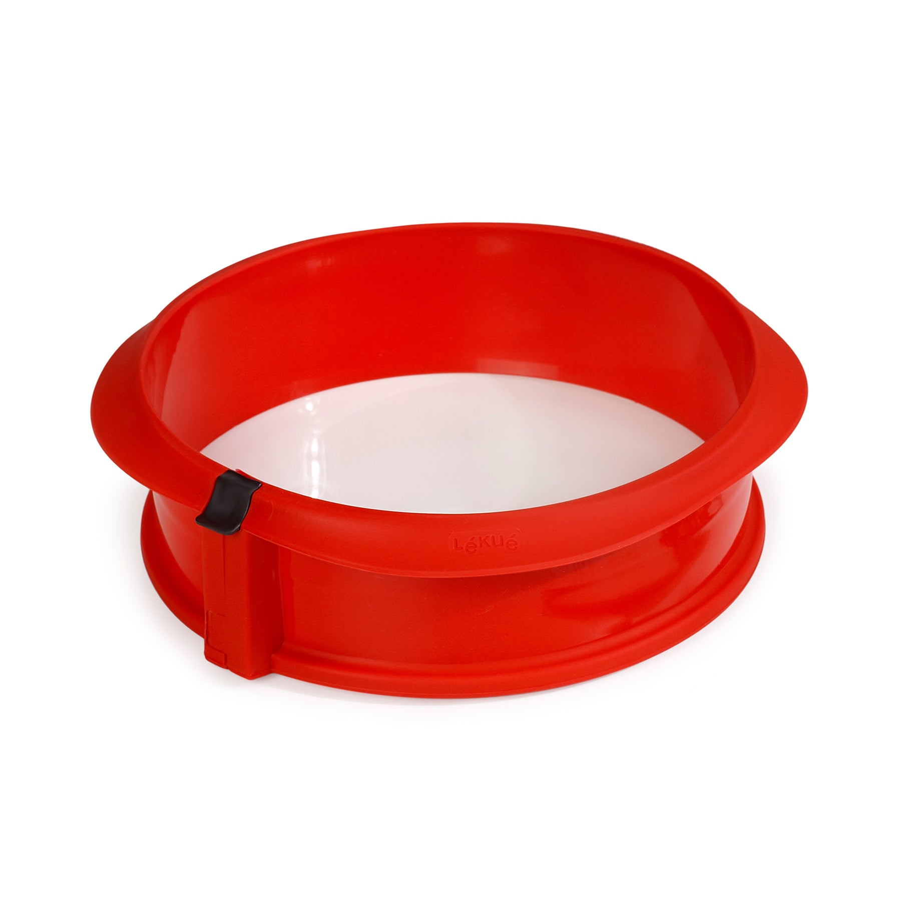 Lékué Springform Mould with Ceramic Plate 23cm Dia Red