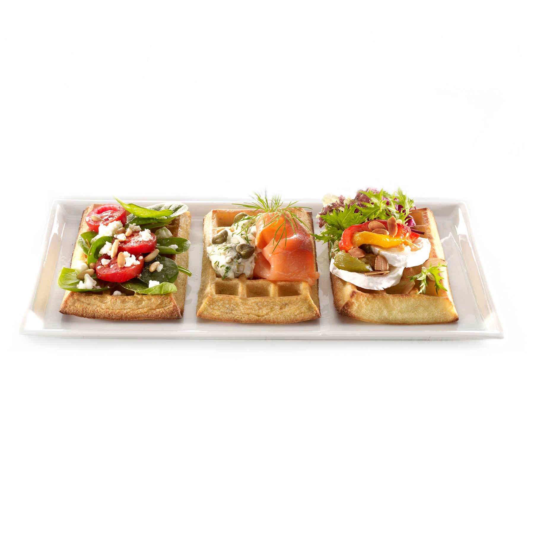 Lékué Waffle Mould 2 Piece Set 125ml x 4 Red