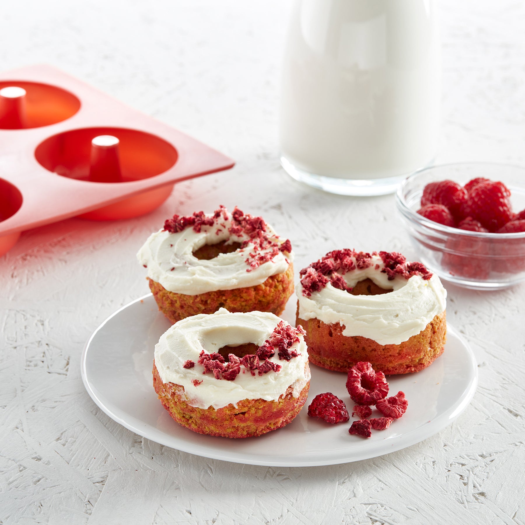 Lékué Donut Mould 6 Cups/90ml Red