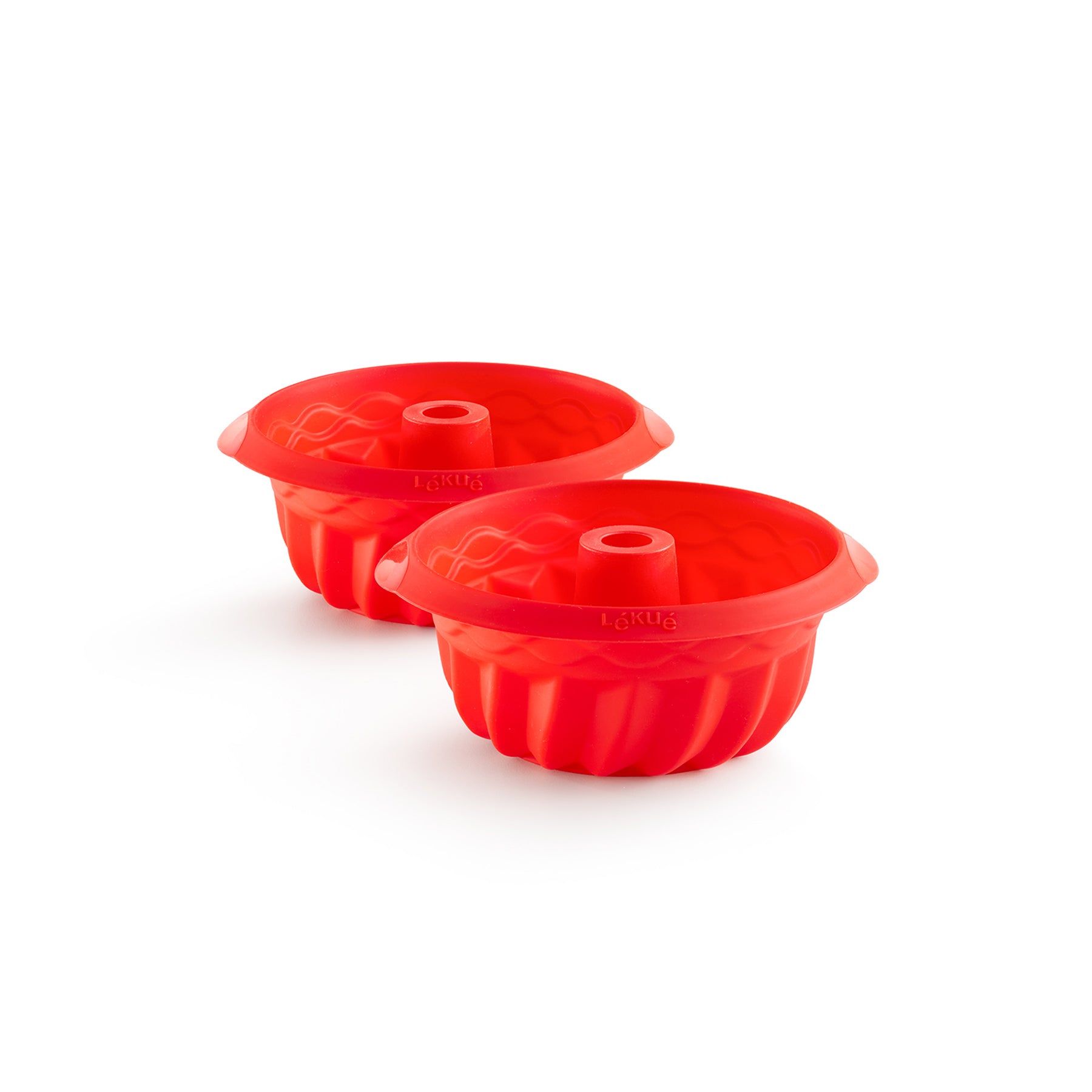 Lékué Mini Savarin Mould 2 Piece Set Red