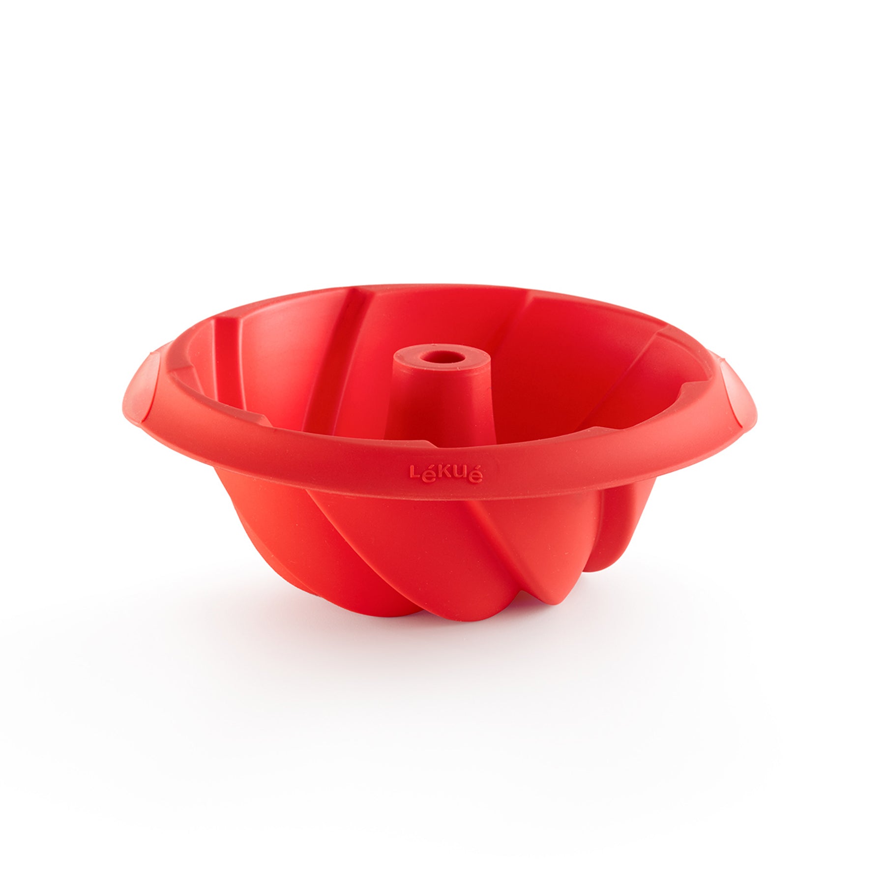 Lékué Spiral Savarin Mould 20cm/1L Red