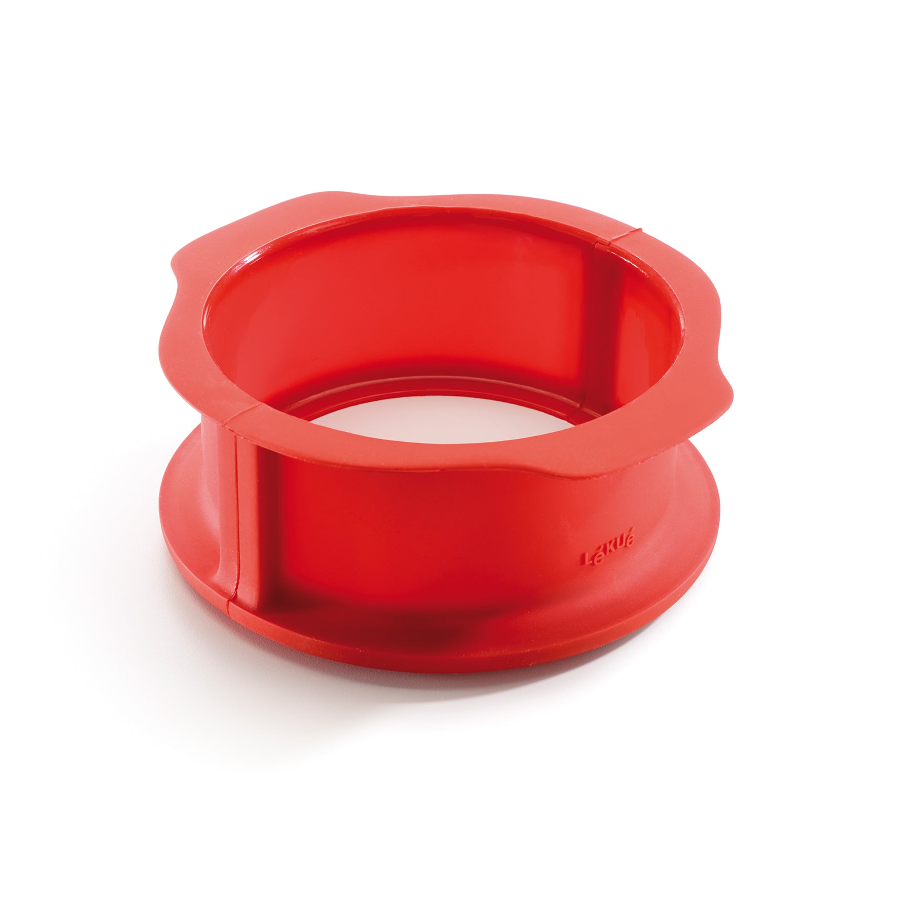 Lékué Springform Mould with Ceramic Plate 15cm Dia Red