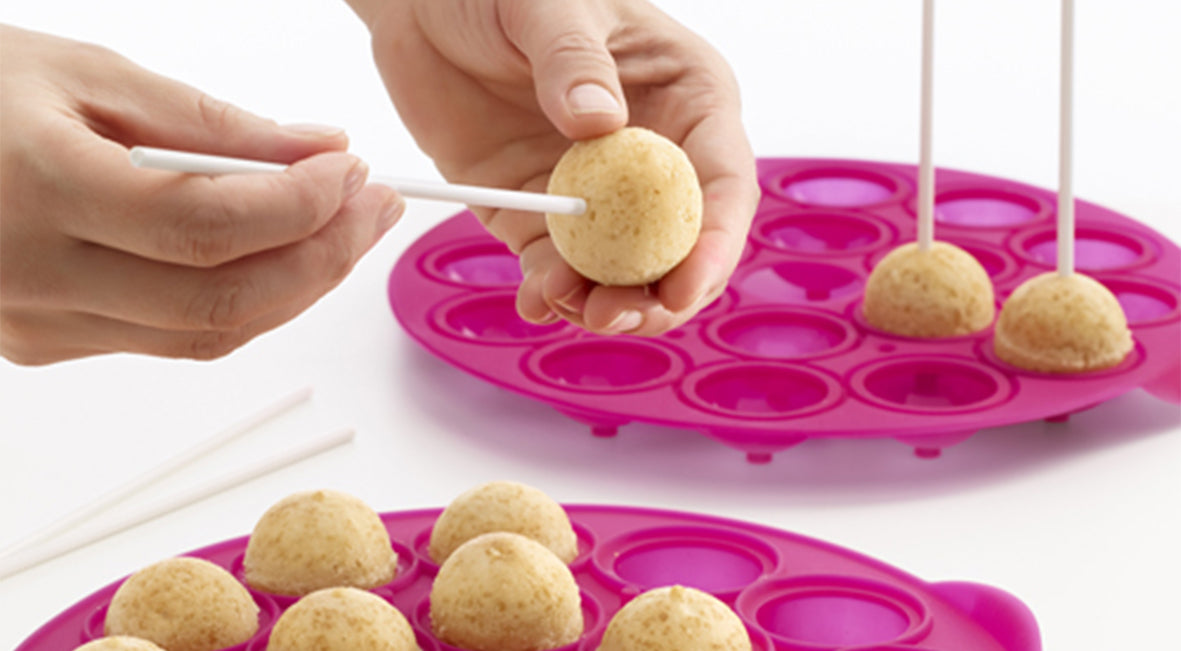 Lékué 18 Cup Cake Pops Mould 500ml Magenta