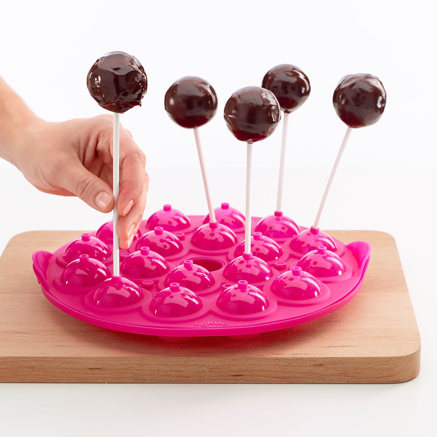 Lékué 18 Cup Cake Pops Mould 500ml Magenta