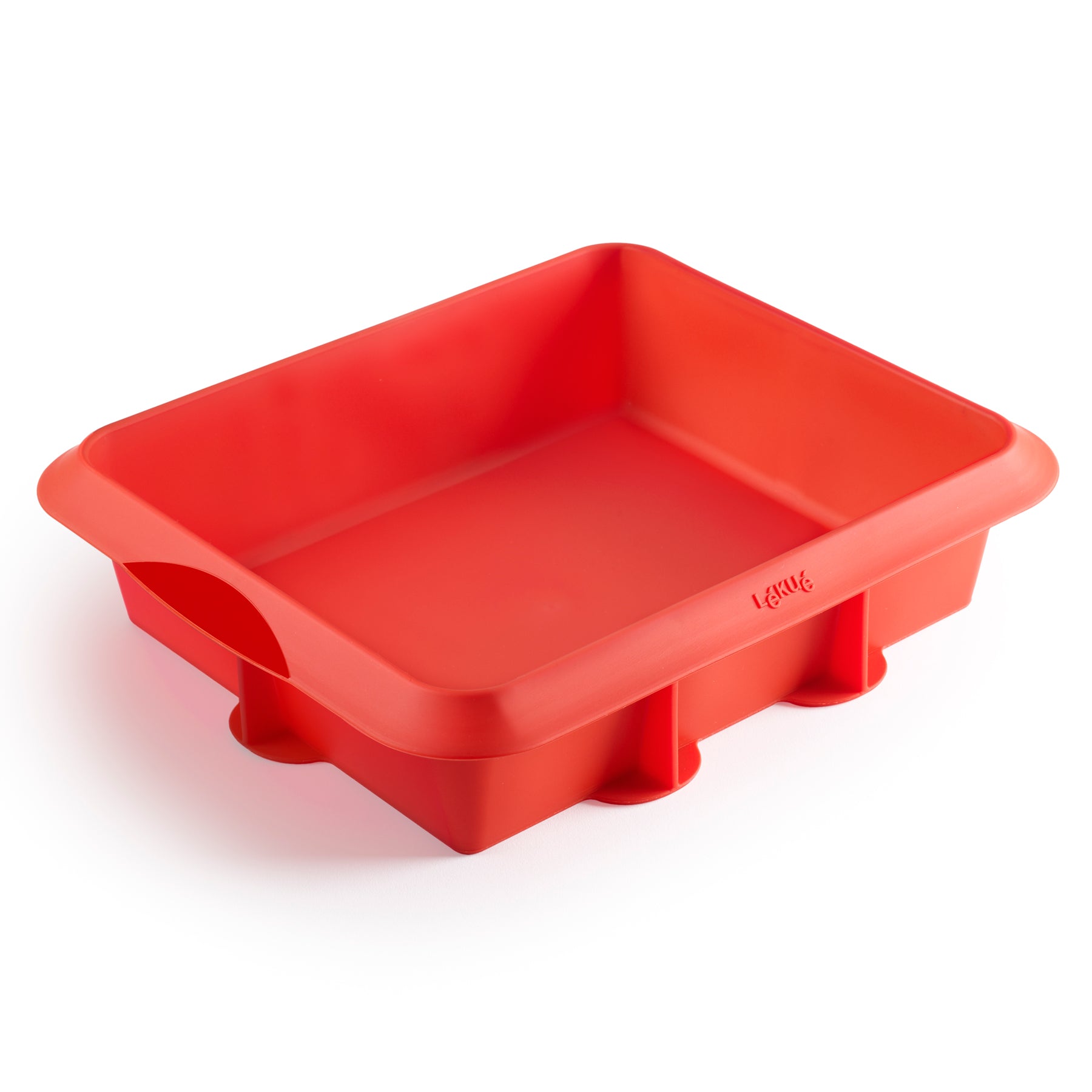 Lékué Square Lasagna Cake Mould 2.7L Red