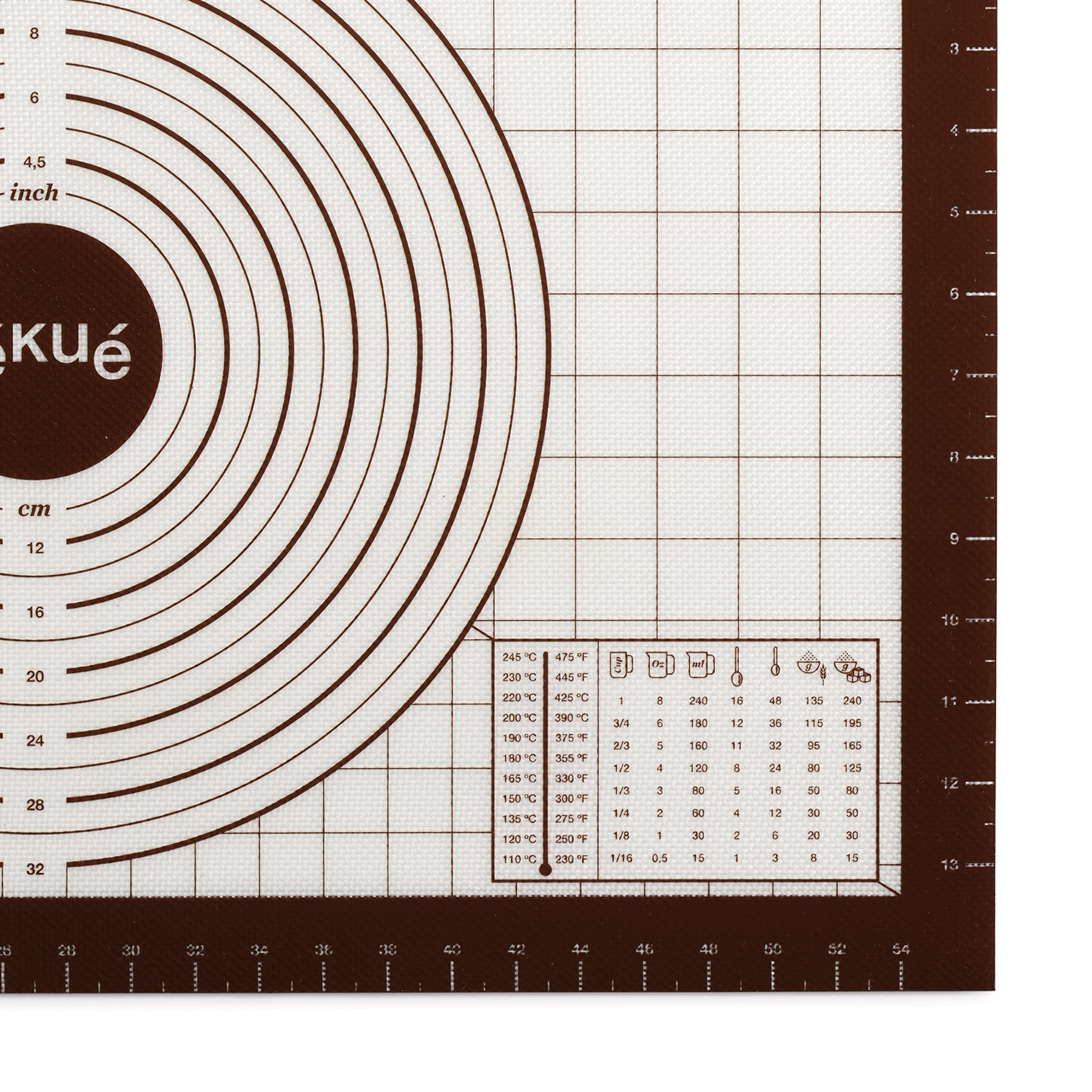 Lékué Non Stick Pastry Mat with Measures 60 x 40cm Brown