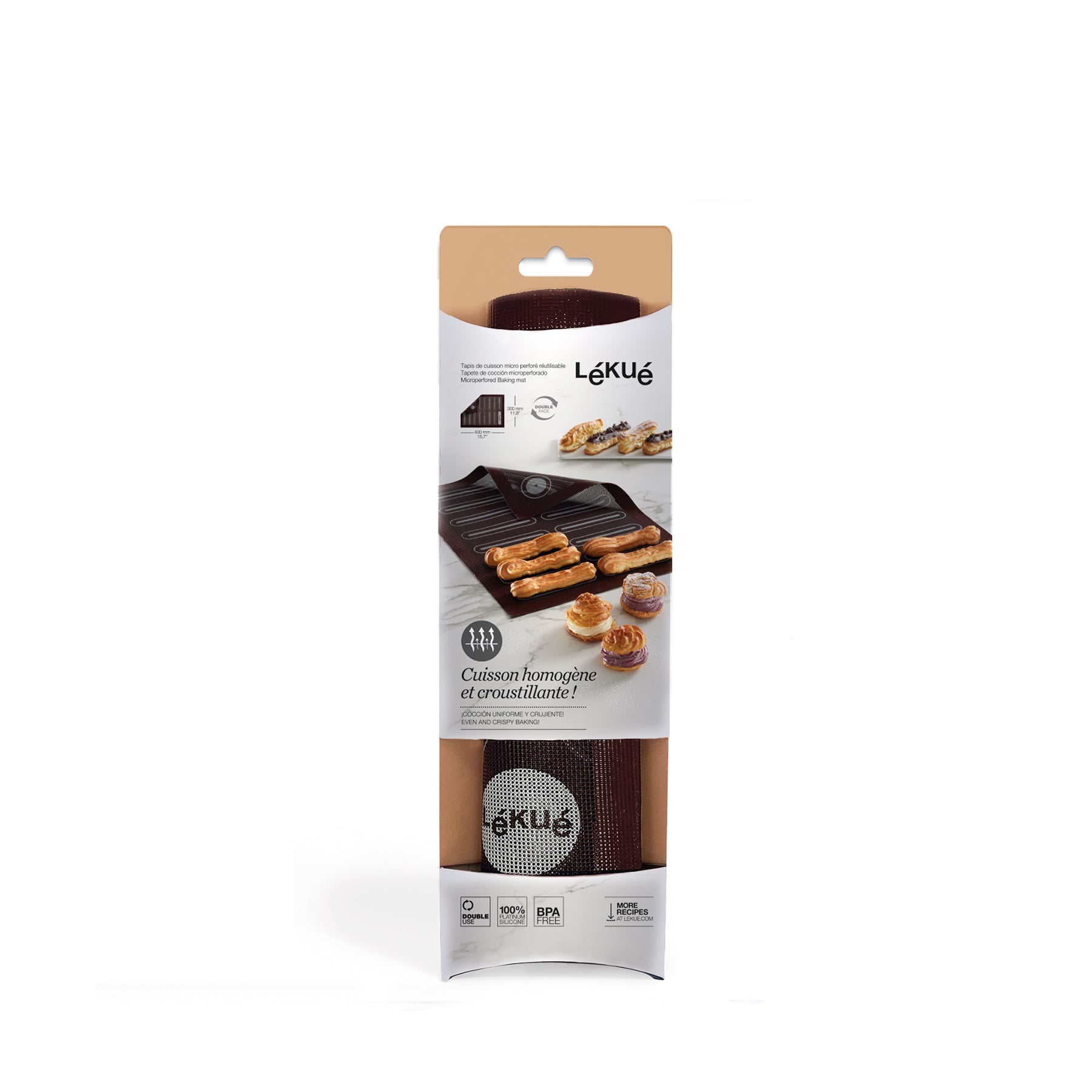 Lékué Microperforated Baking Mat 30 x 40cm Brown