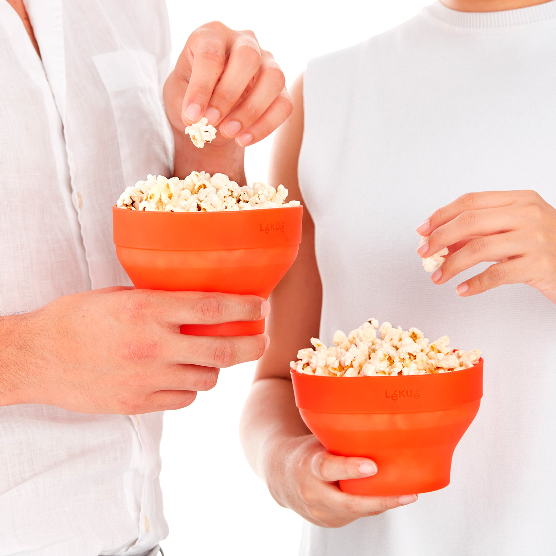 Lékué Mini Microwave PopCorn Maker 700ml 2 Piece Set Red