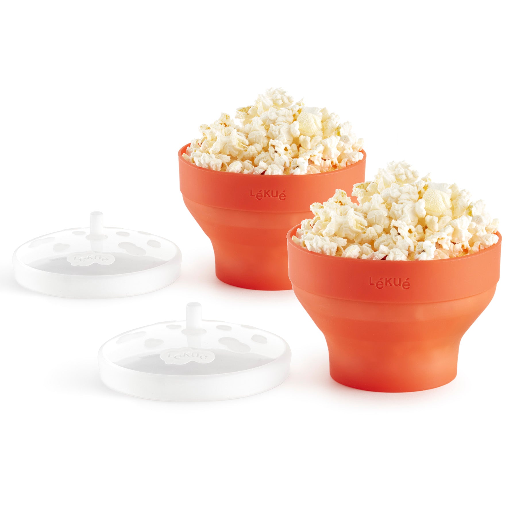 Lékué Mini Microwave PopCorn Maker 700ml 2 Piece Set Red