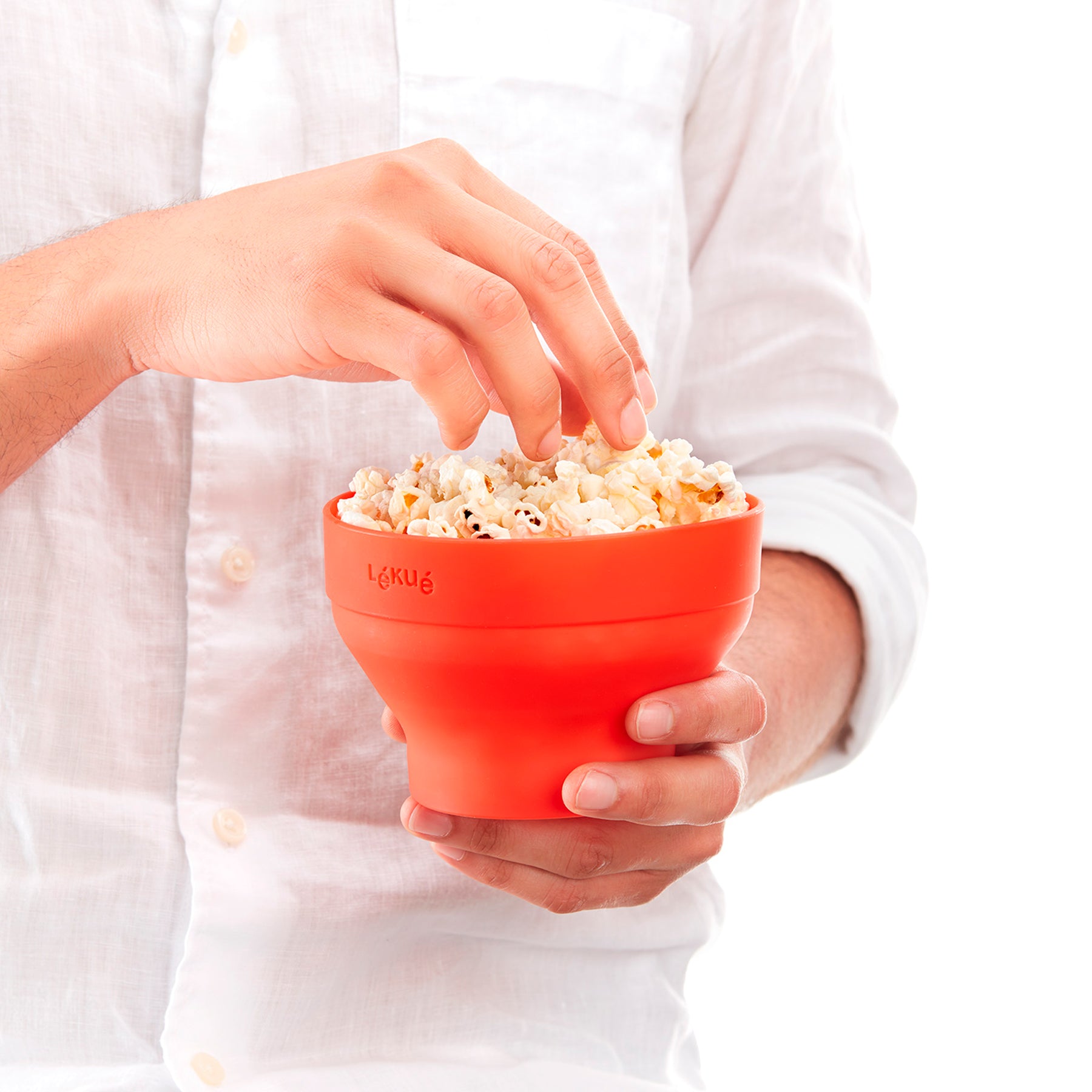 Lékué Mini Microwave PopCorn Maker 700ml Red