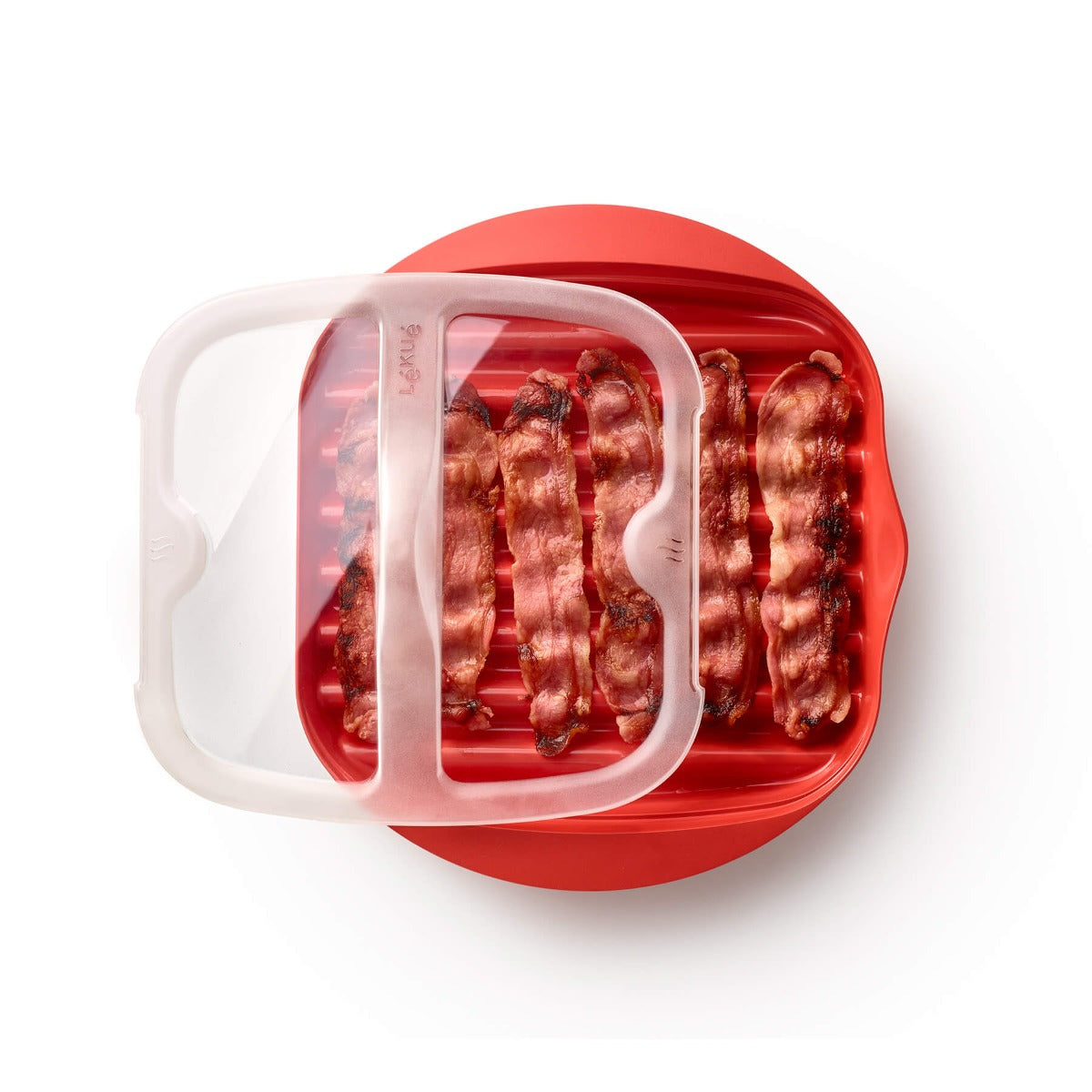 Lékué Microwave Bacon Cooker Red