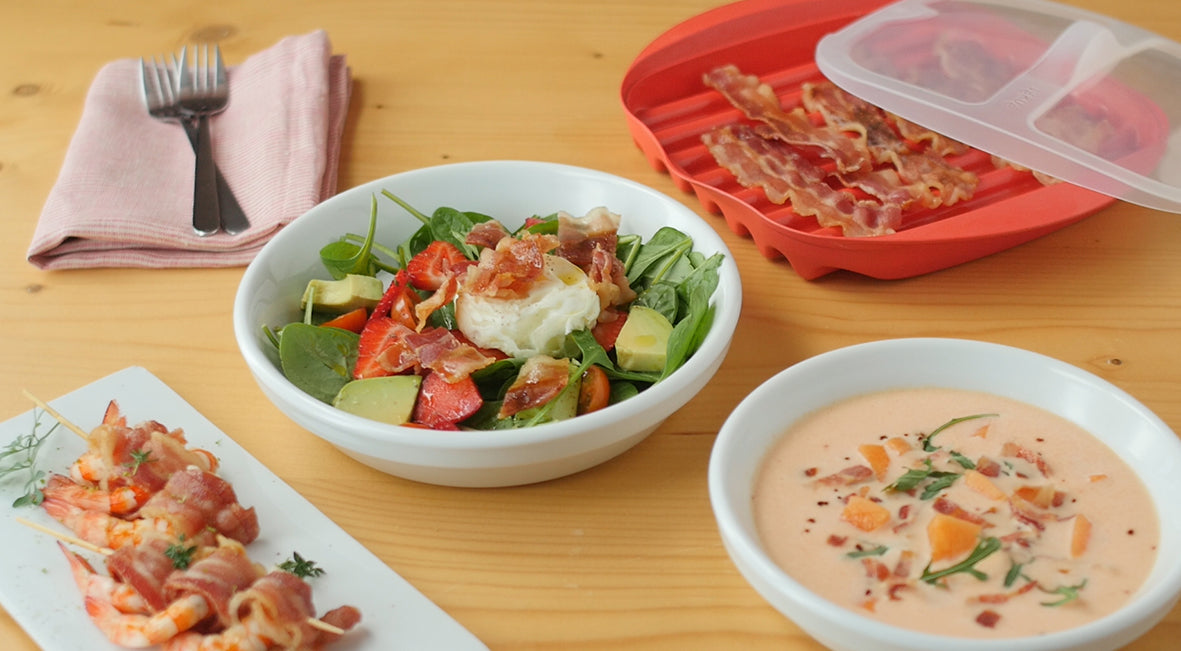 Lékué Microwave Bacon Cooker Red