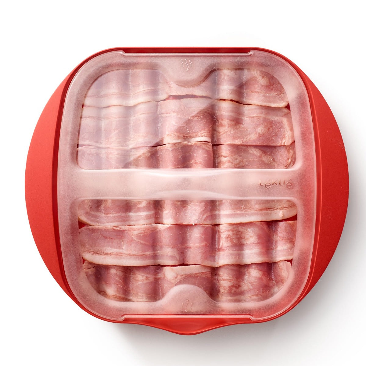 Lékué Microwave Bacon Cooker Red