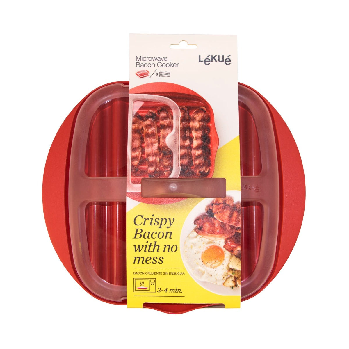 Lékué Microwave Bacon Cooker Red