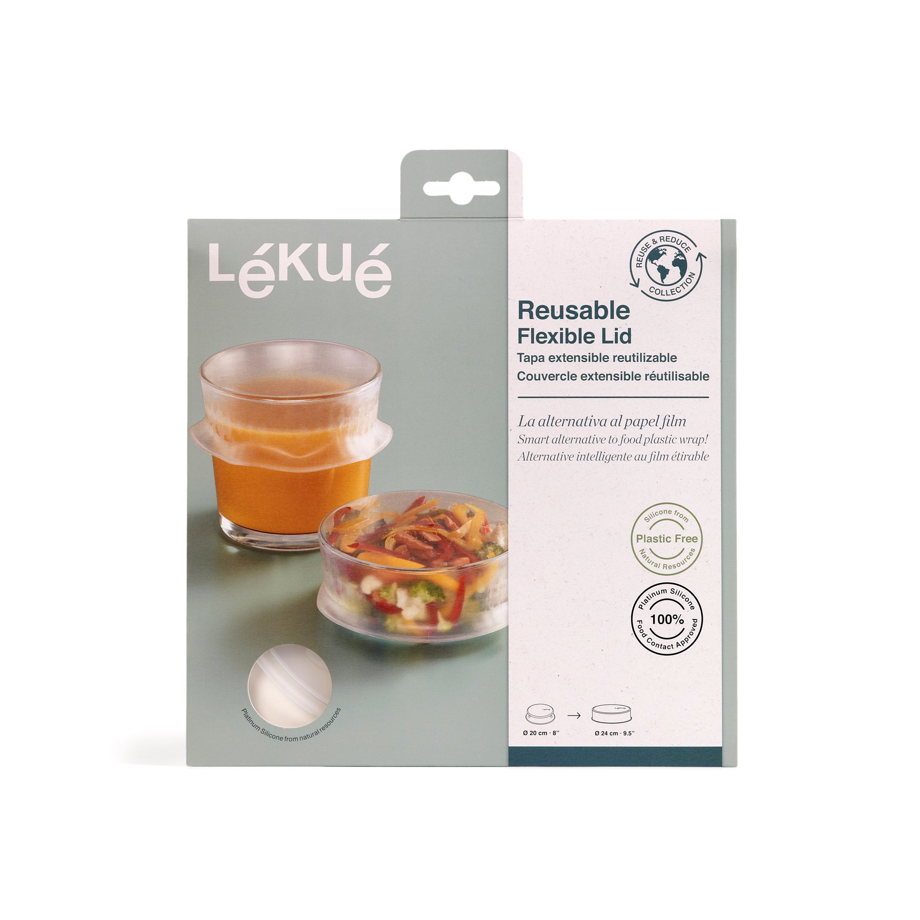 Lékué Reusable Flexi Lid 20cm Dia