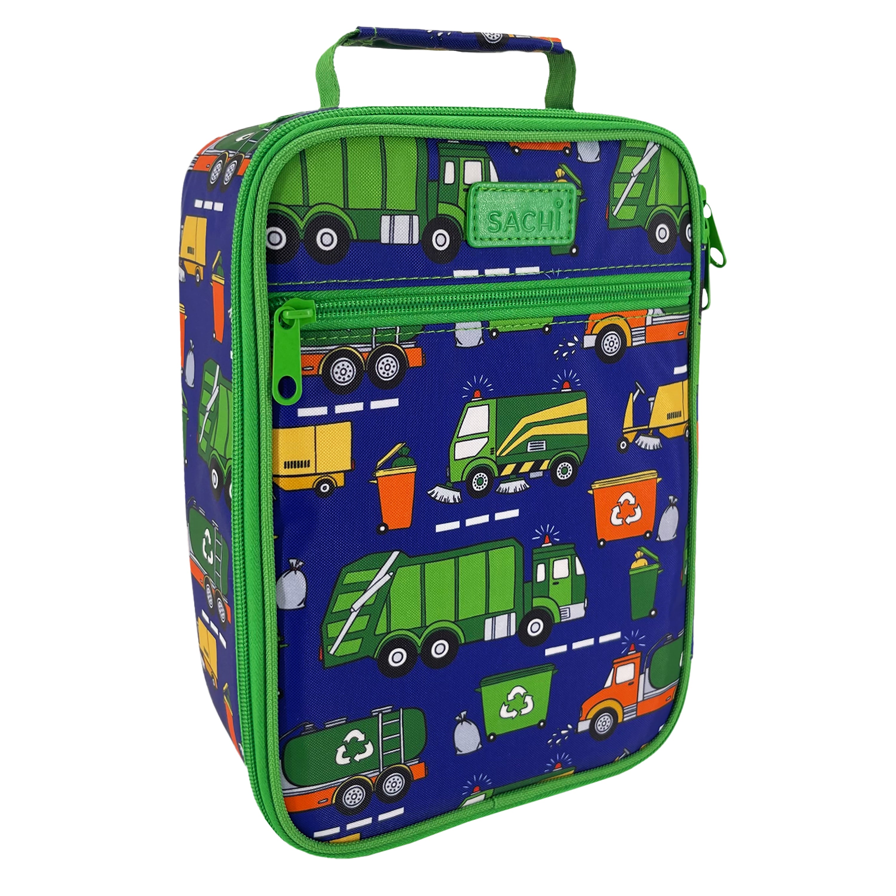 Sachi Insulated Junior Lunch Bag - Garbage Trucks