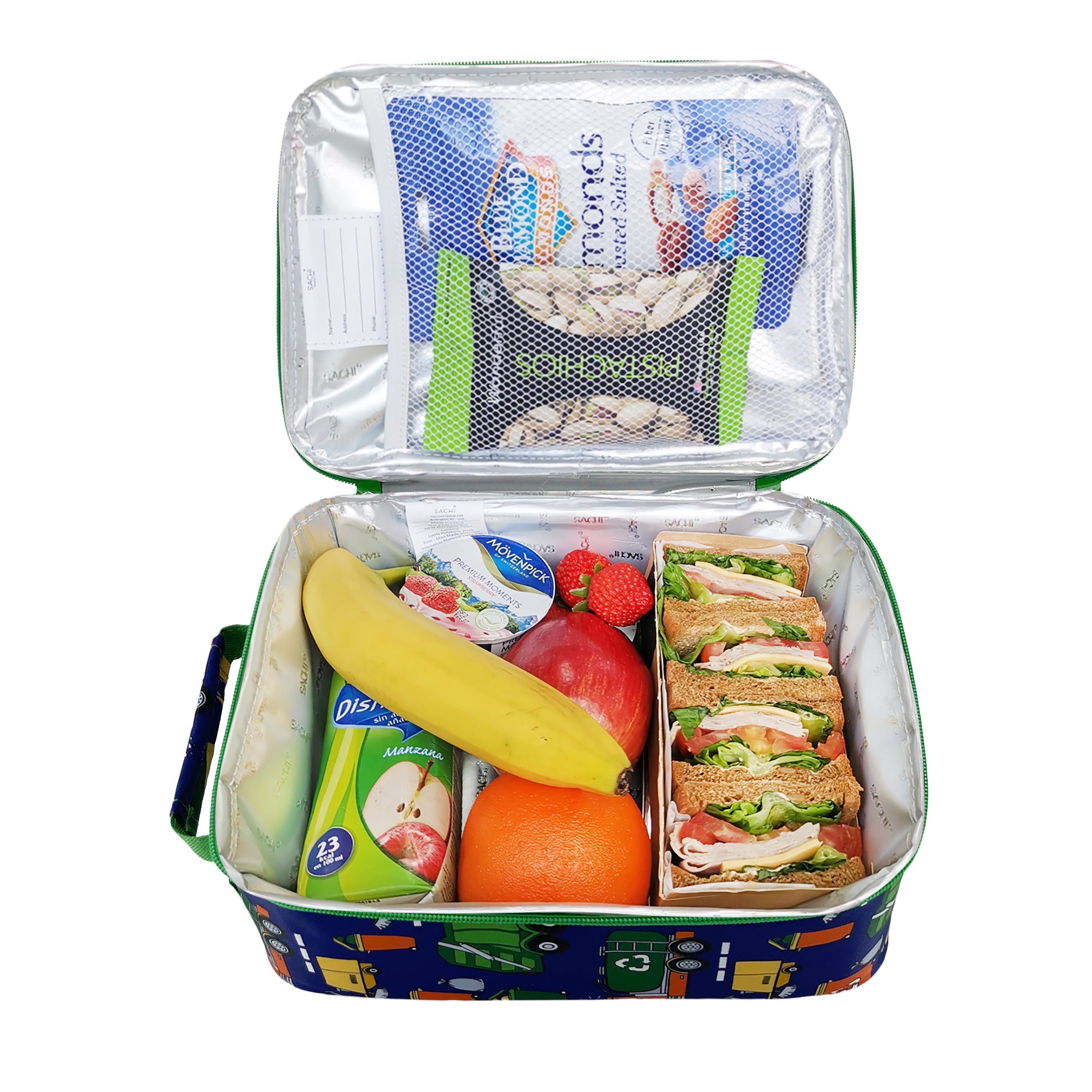 Sachi Insulated Junior Lunch Bag - Garbage Trucks