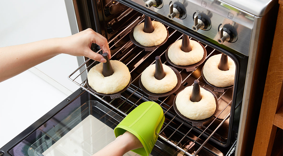 Lékué Bagel Mould 6 Piece Set Brown