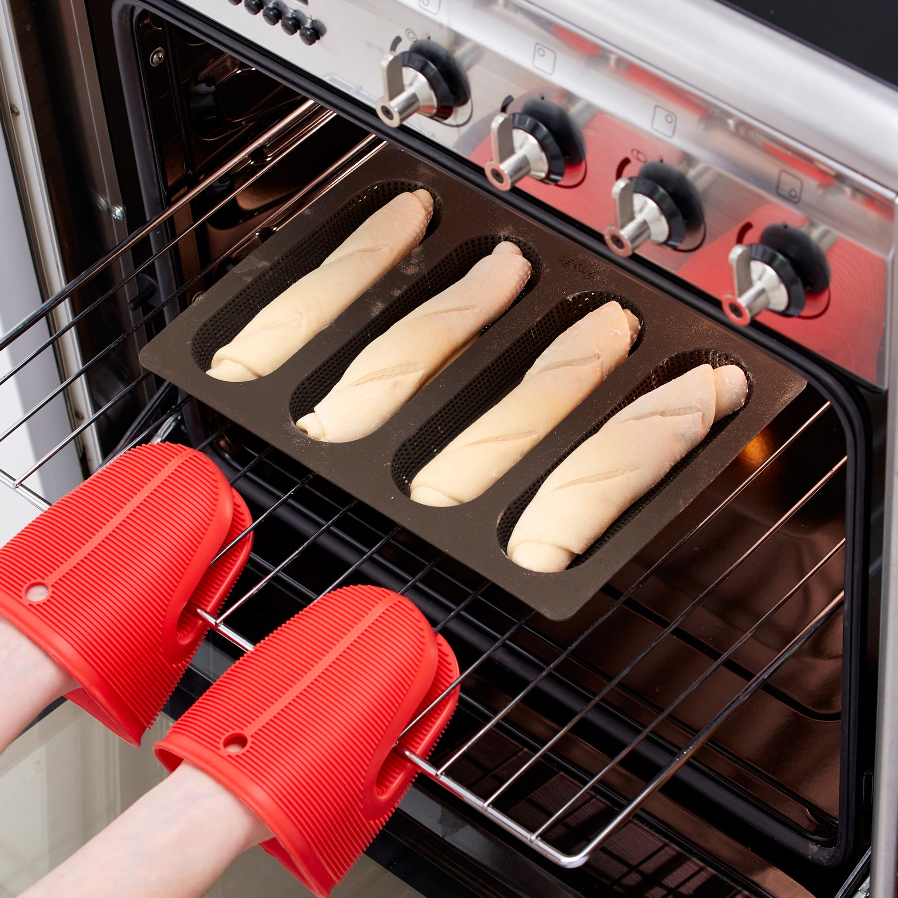 Lékué Mini Baguette Bread Mould 150ml Brown