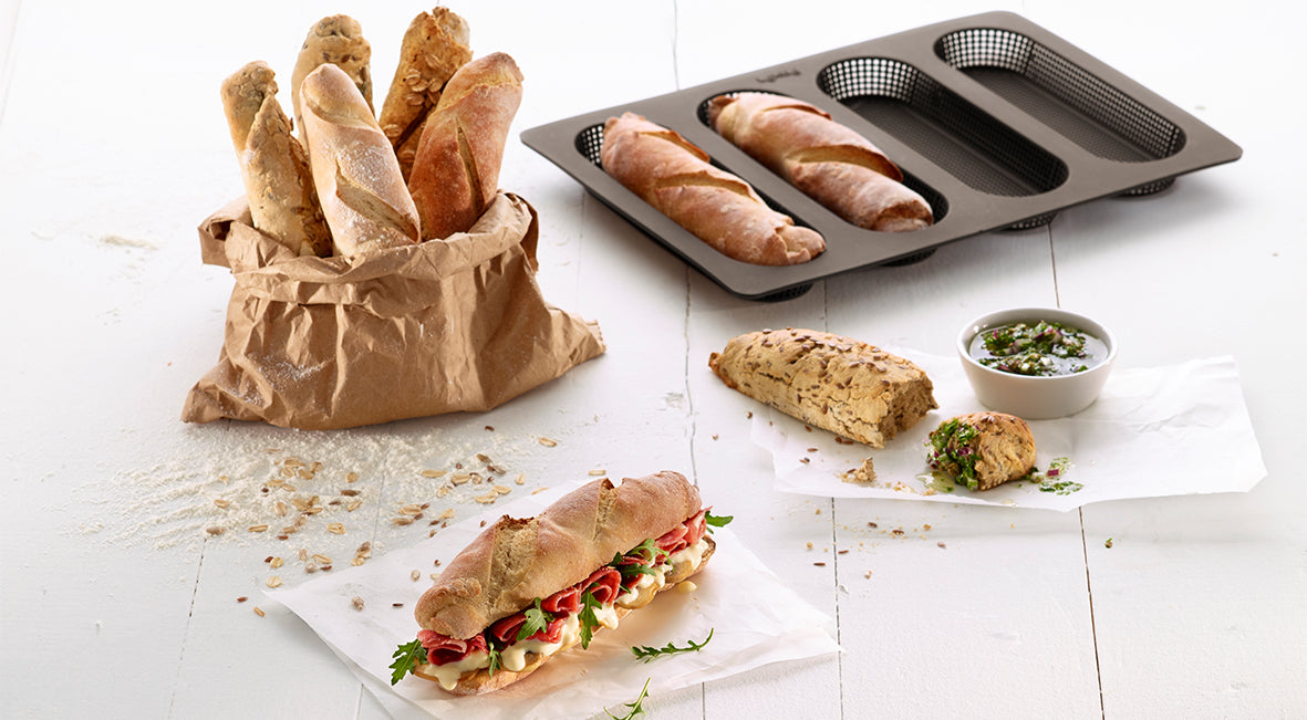 Lékué Mini Baguette Bread Mould 150ml Brown