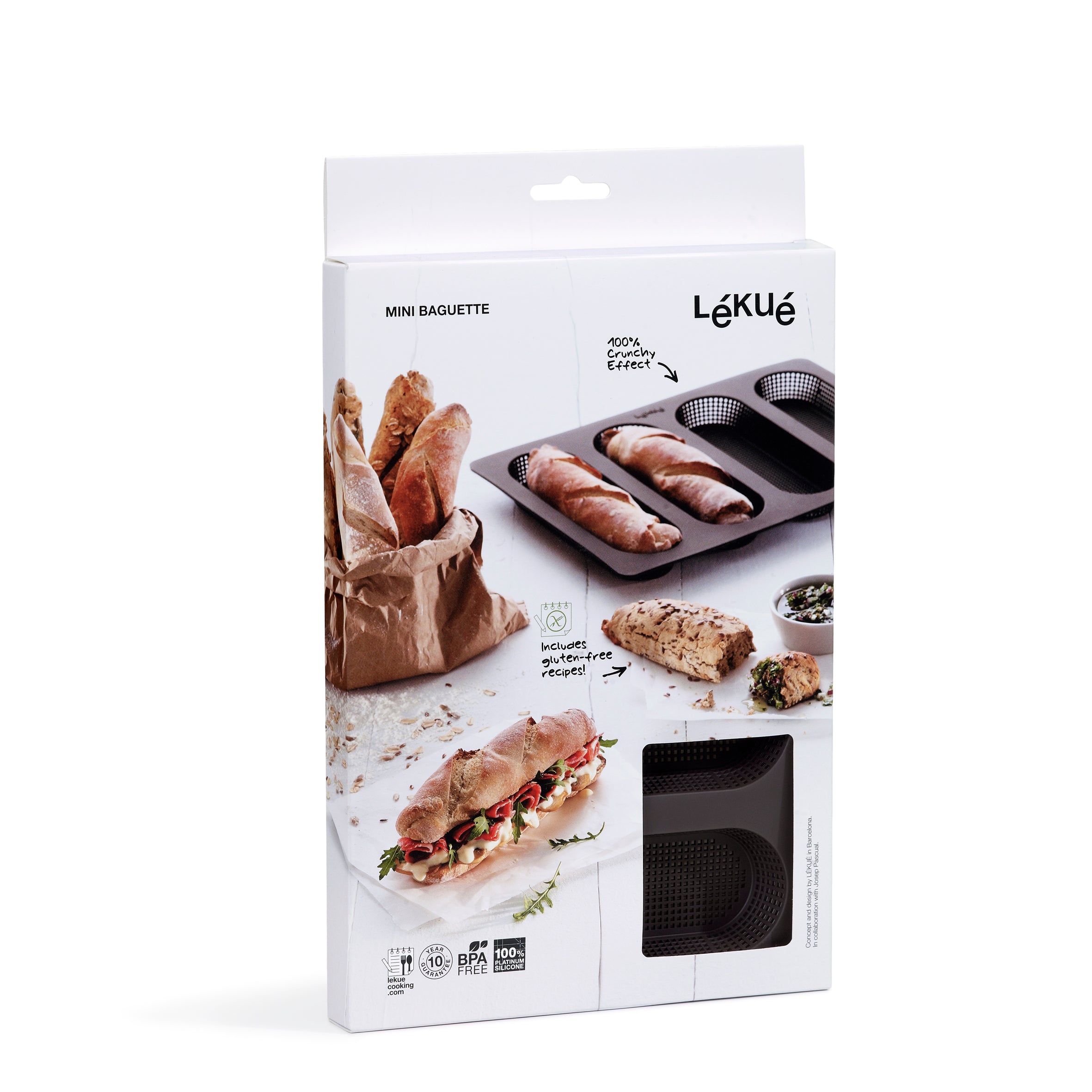 Lékué Mini Bread 6 Cup Mould 160ml Brown