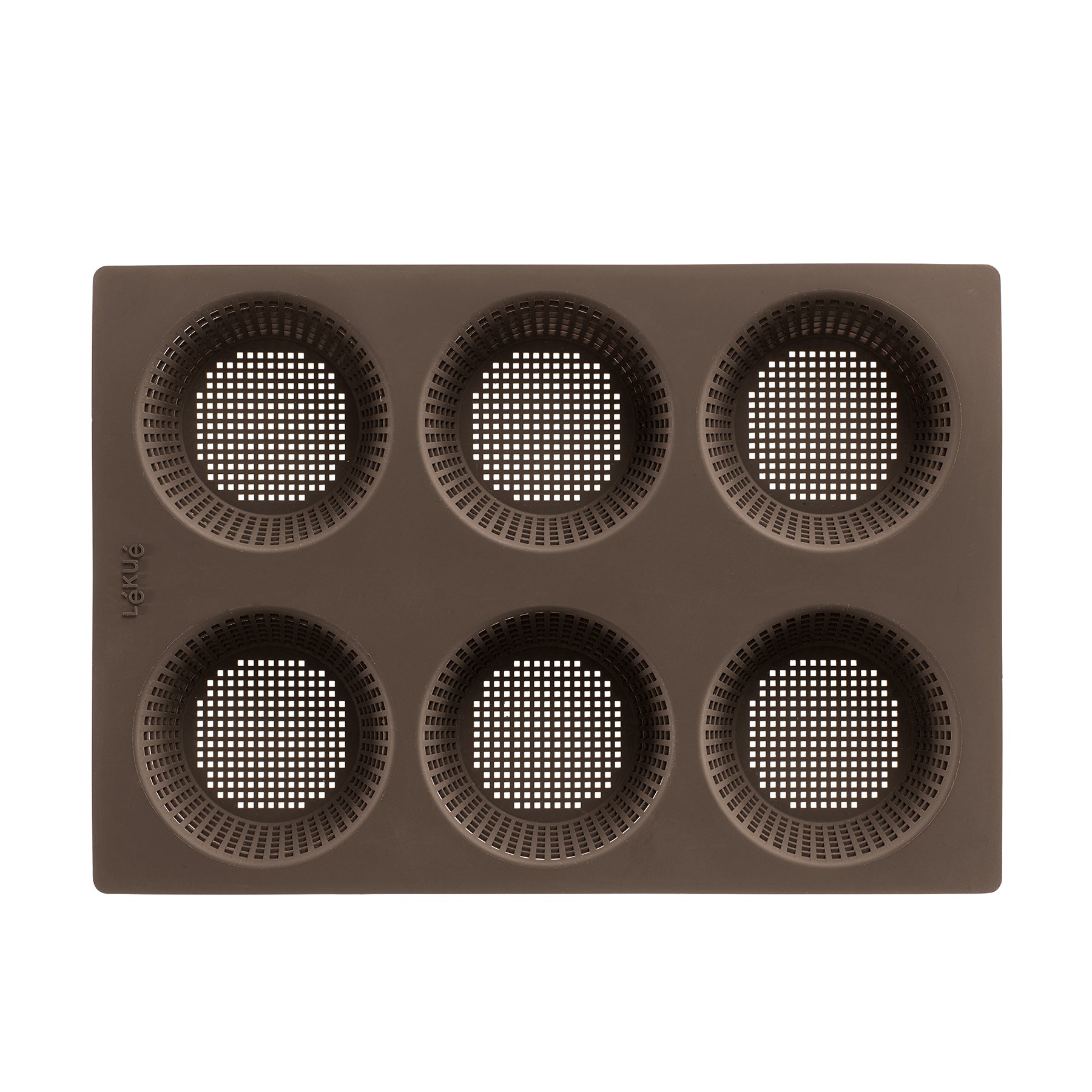 Lékué Bread Roll Mould 6 Cup 75ml Brown